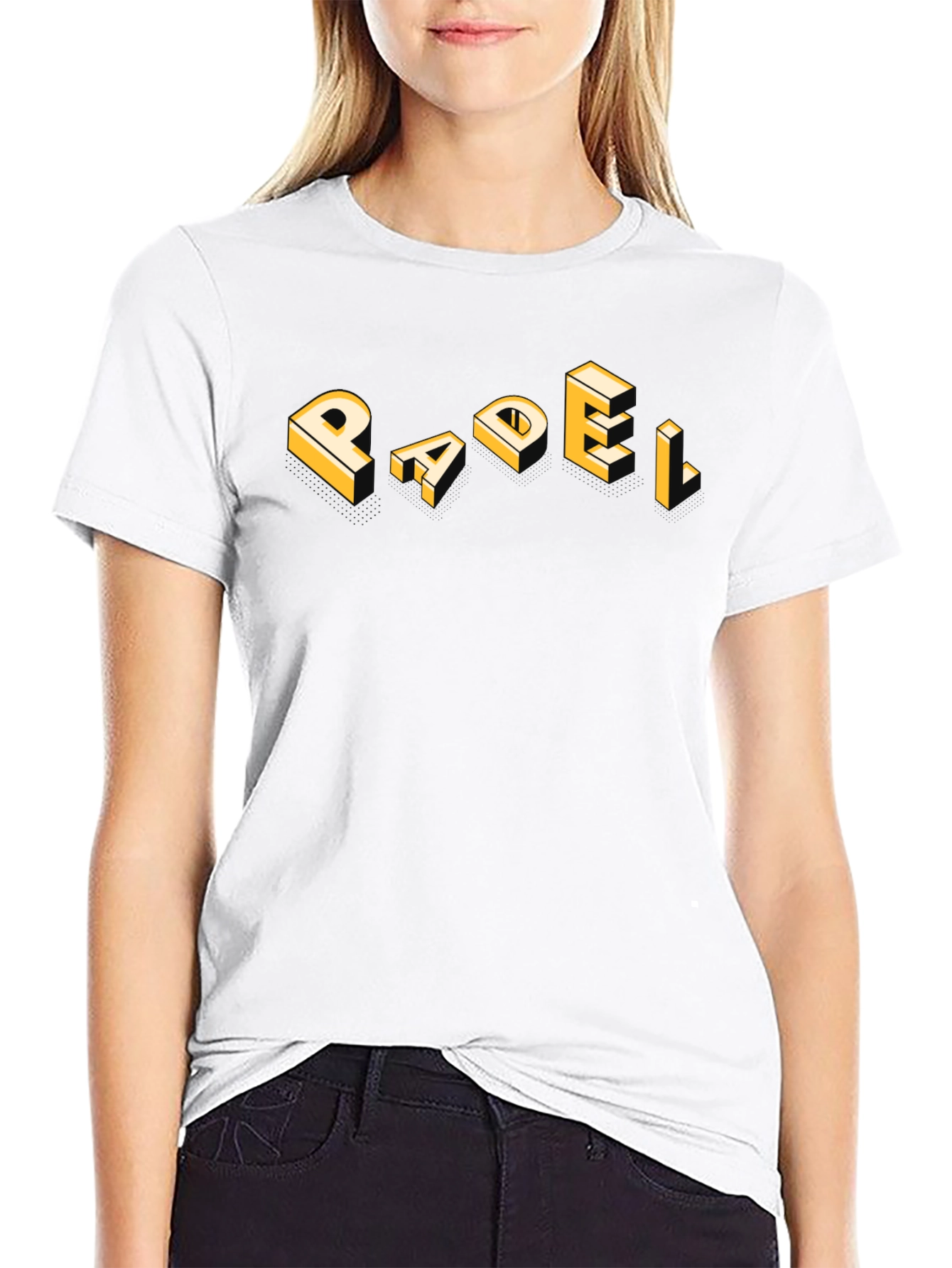 Isometric Text Graphic Black T-Shirt