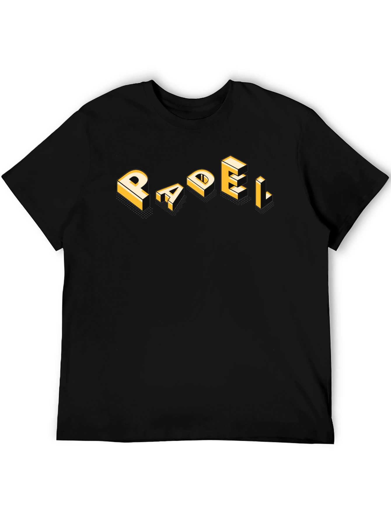 Isometric Text Graphic Black T-Shirt
