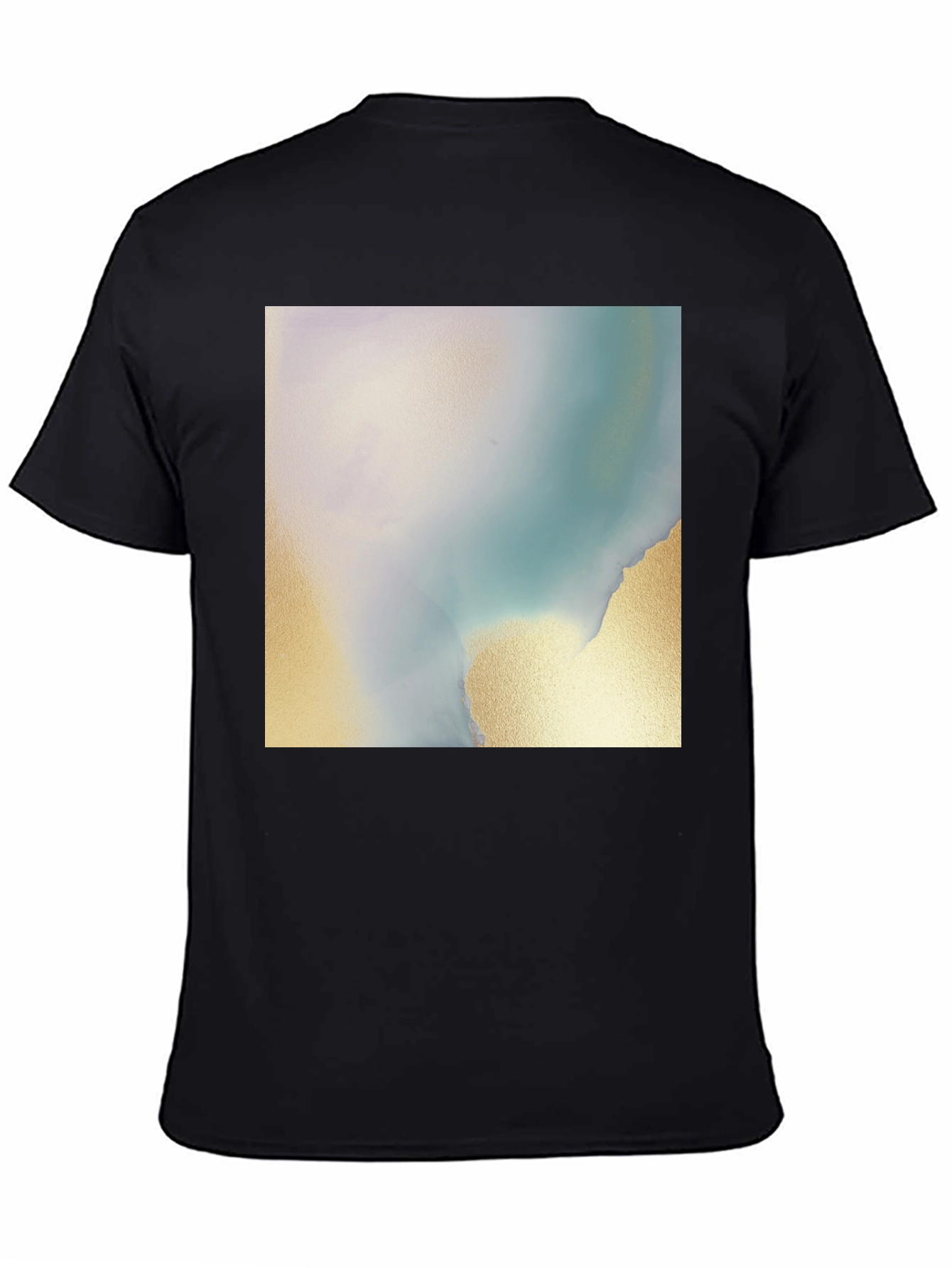 Abstract Art Tee - Soft Black Cotton Blend