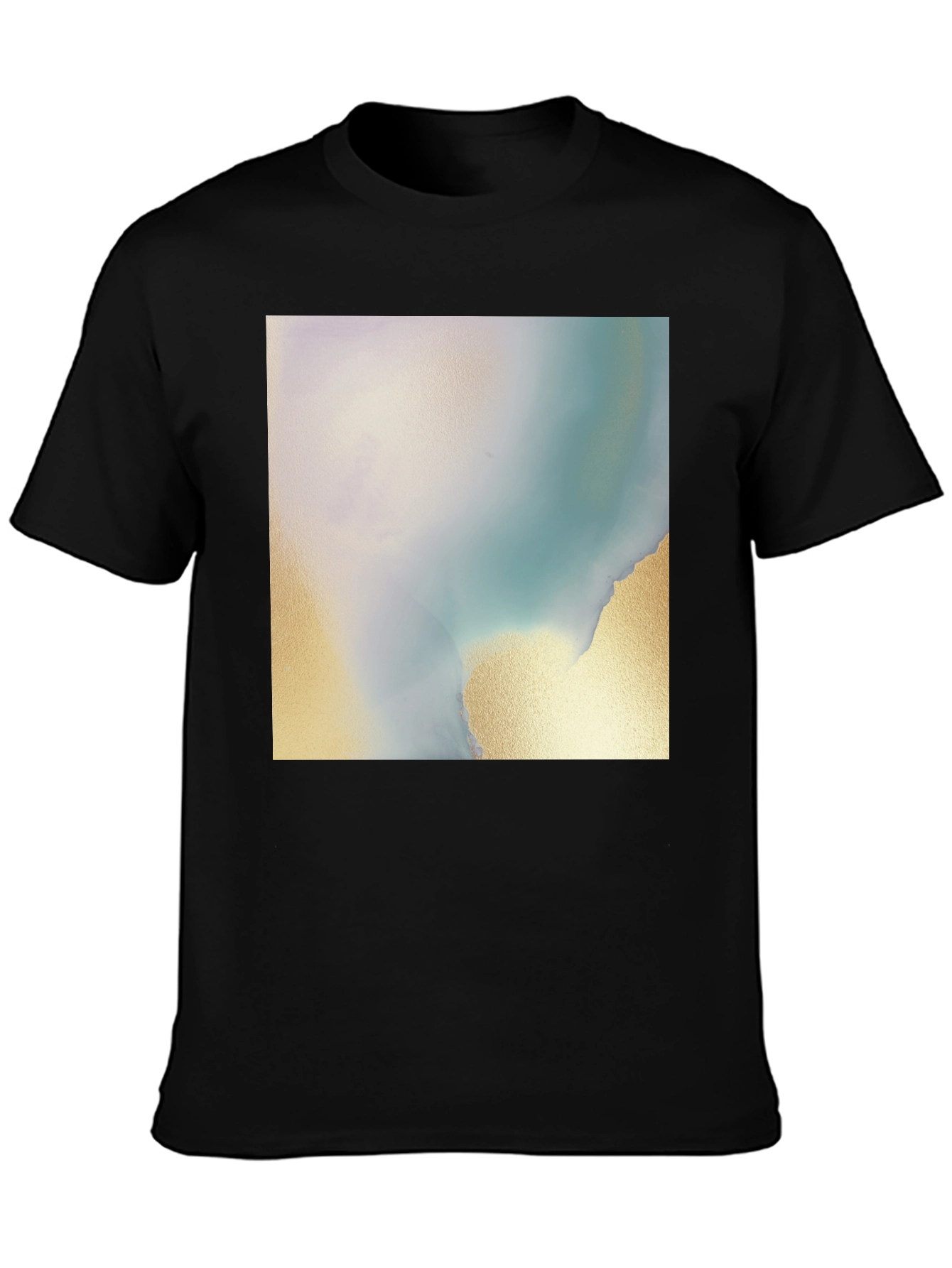 Abstract Art Tee - Soft Black Cotton Blend