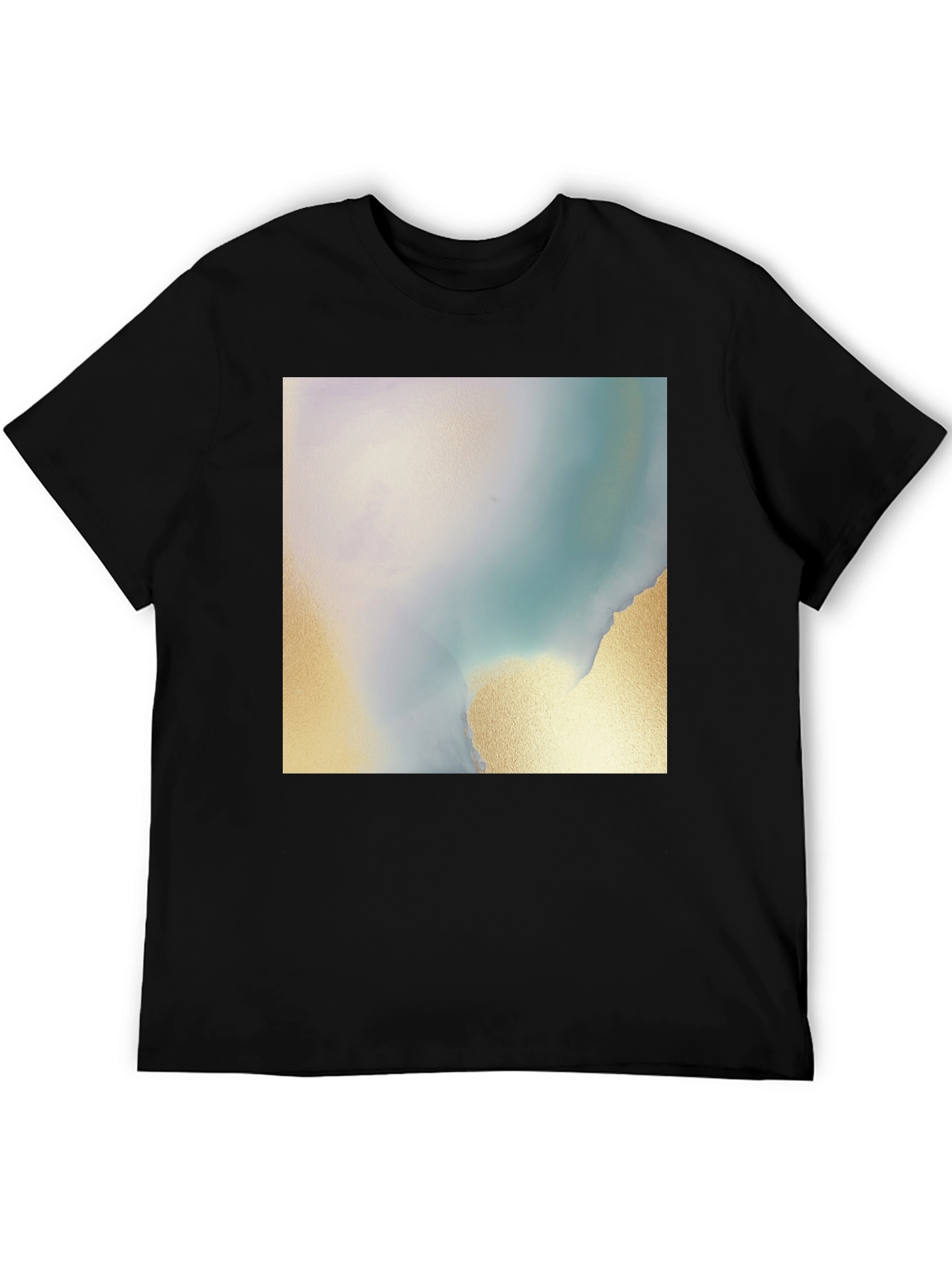Abstract Art Tee - Soft Black Cotton Blend