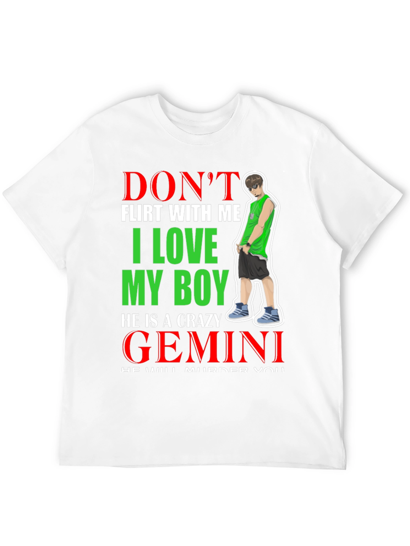 Dont Flirt With Me Gemini Boy T-Shirt