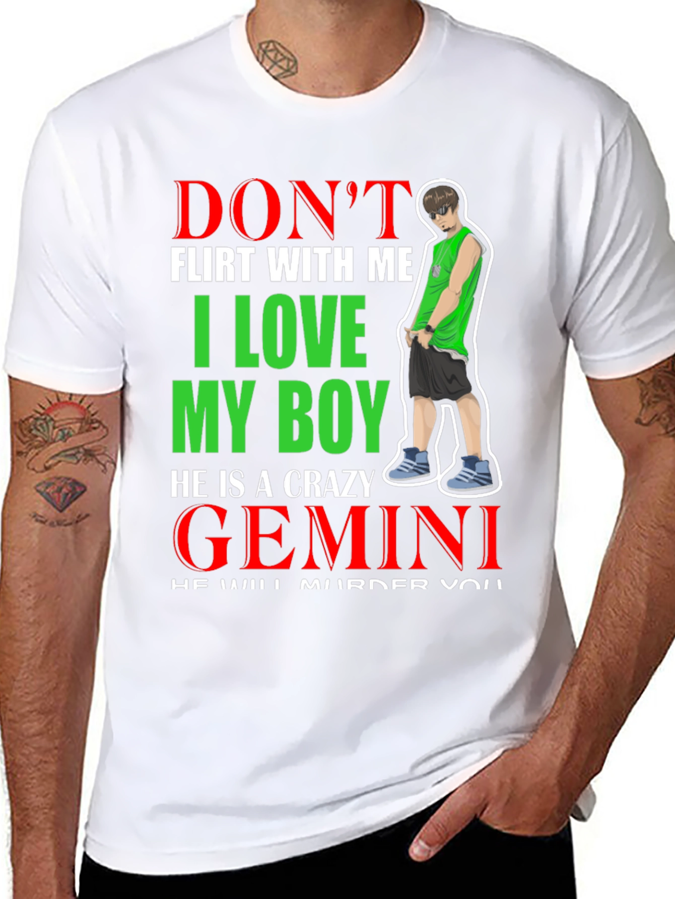 Dont Flirt With Me Gemini Boy T-Shirt