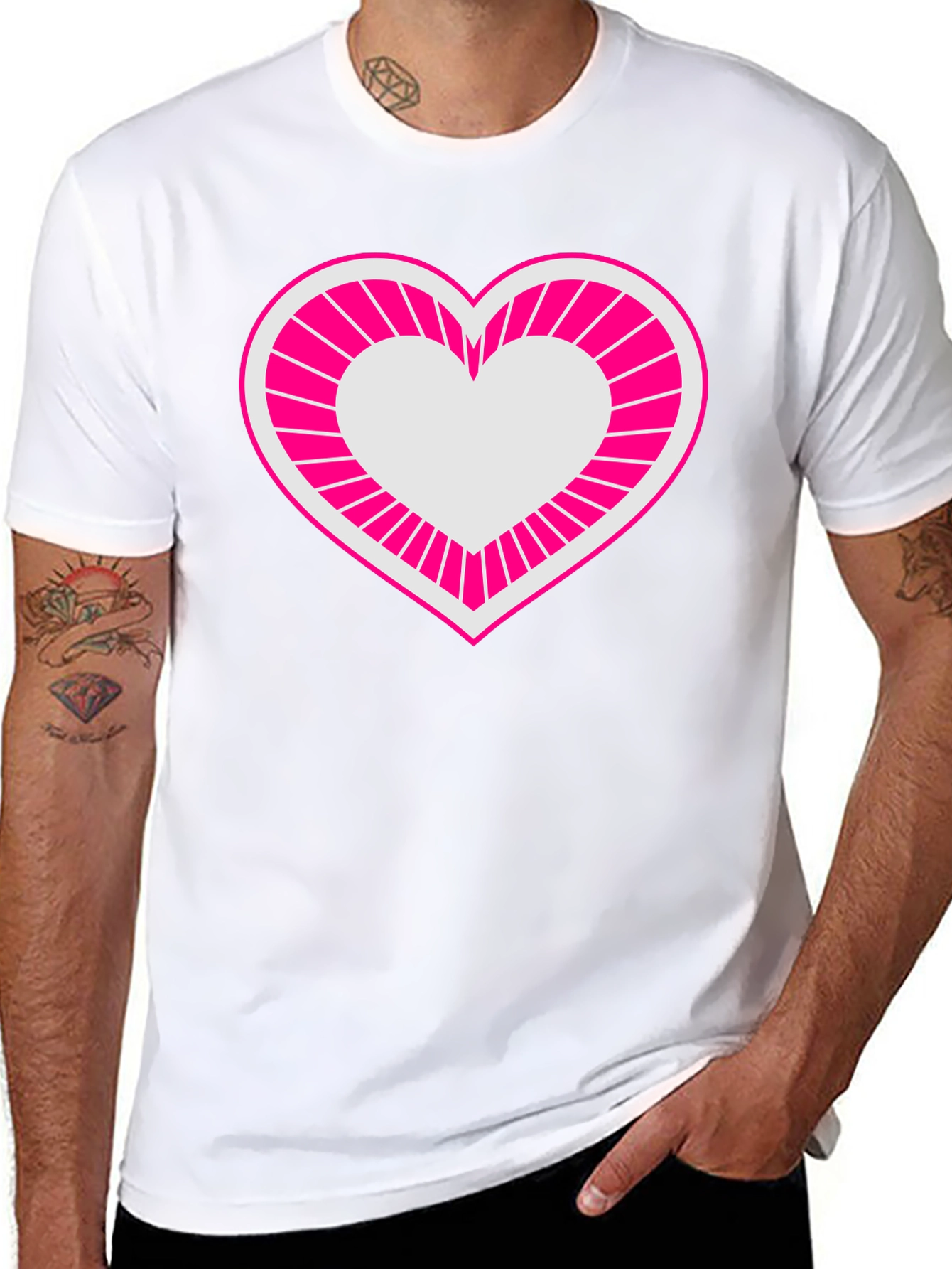 Heart Graphic Tee - Bold & Stylish Mens T-Shirt