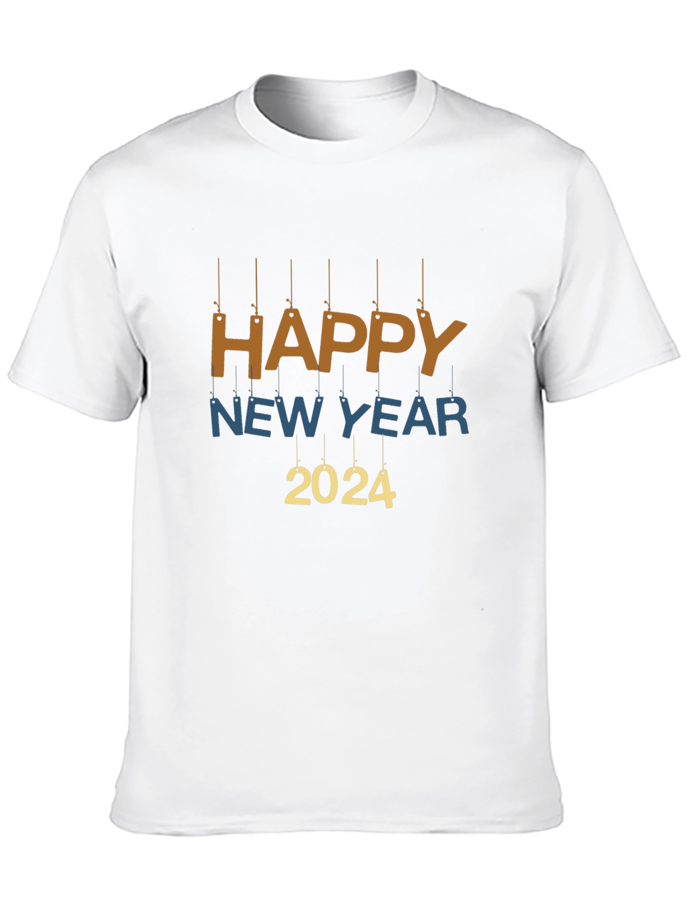 Happy New Year 2024 Graphic Black T-Shirt