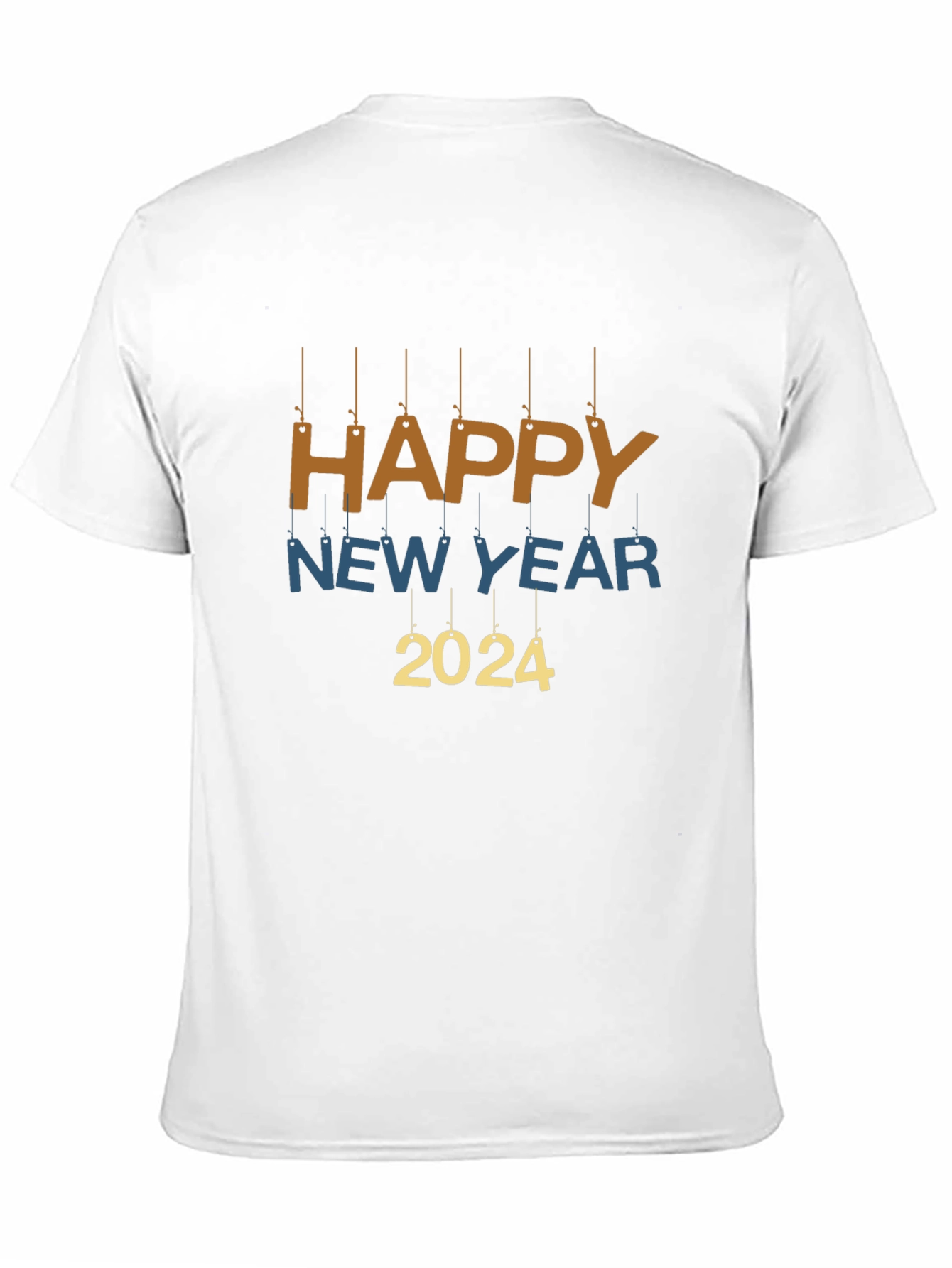 Happy New Year 2024 Graphic Black T-Shirt