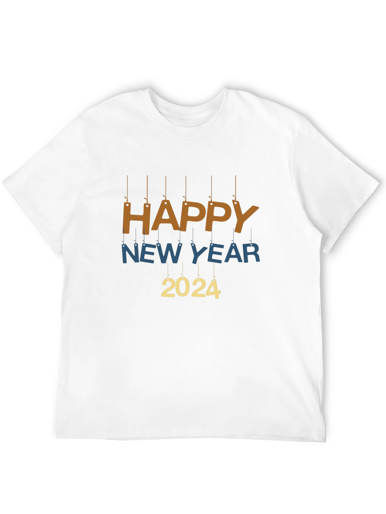 Happy New Year 2024 Graphic Black T-Shirt