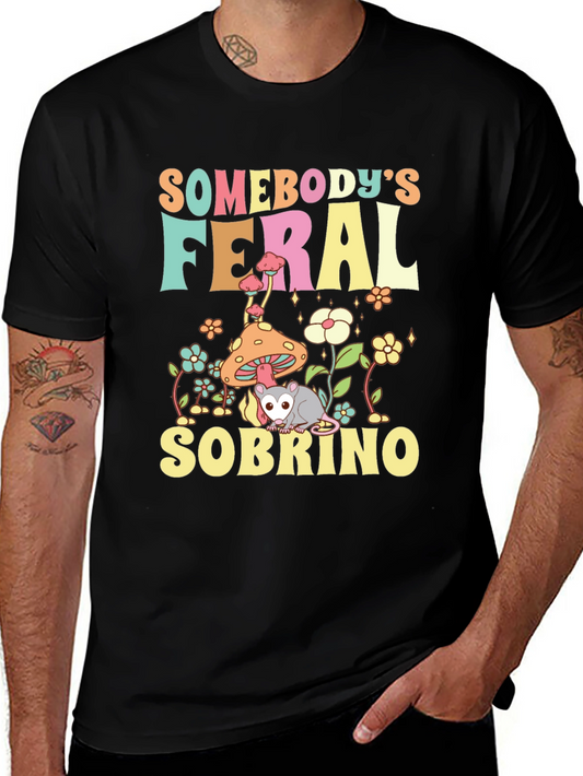 Feral Sobrino Graphic Tee - Unique Possum Design