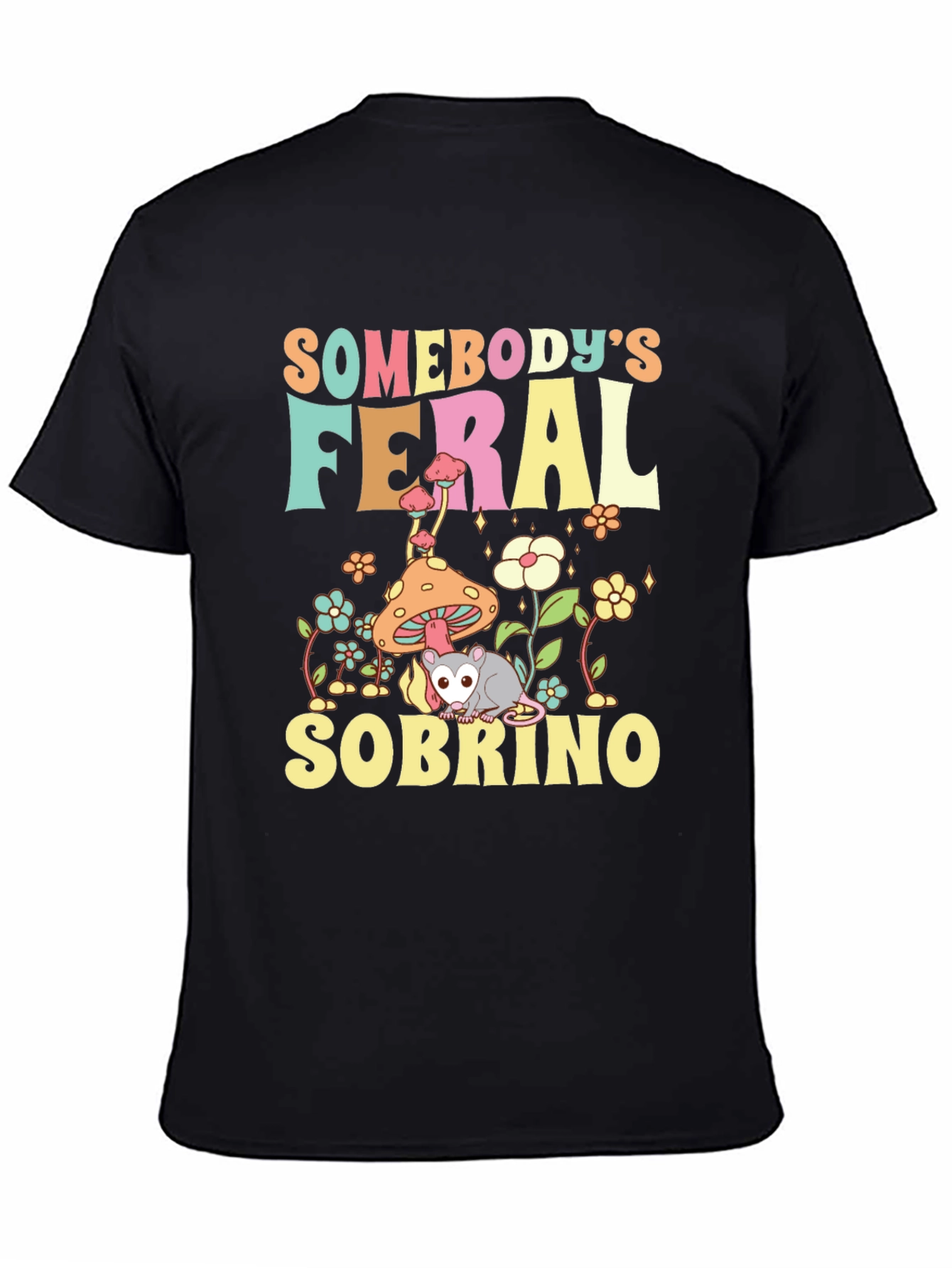 Feral Sobrino Graphic Tee - Unique Possum Design