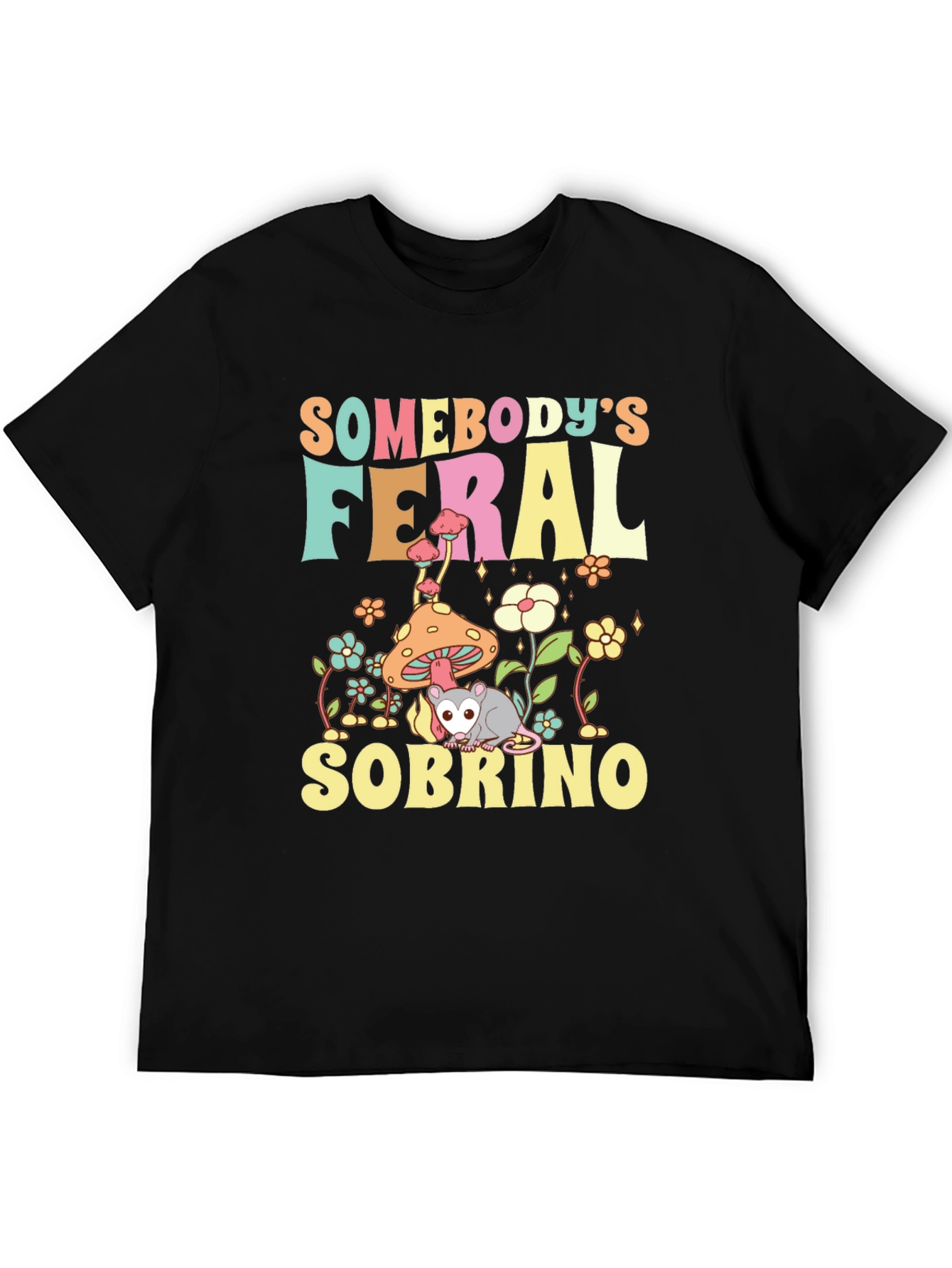 Feral Sobrino Graphic Tee - Unique Possum Design