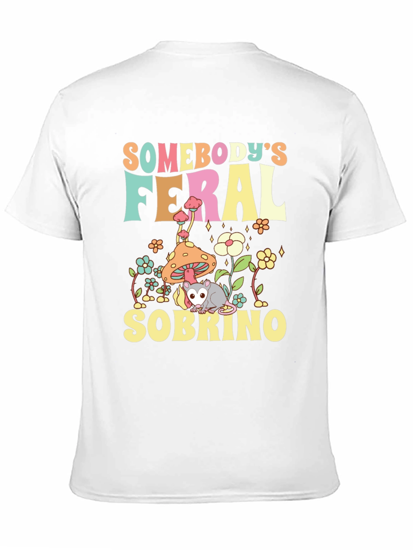 Feral Sobrino Graphic Tee - Unique Possum Design