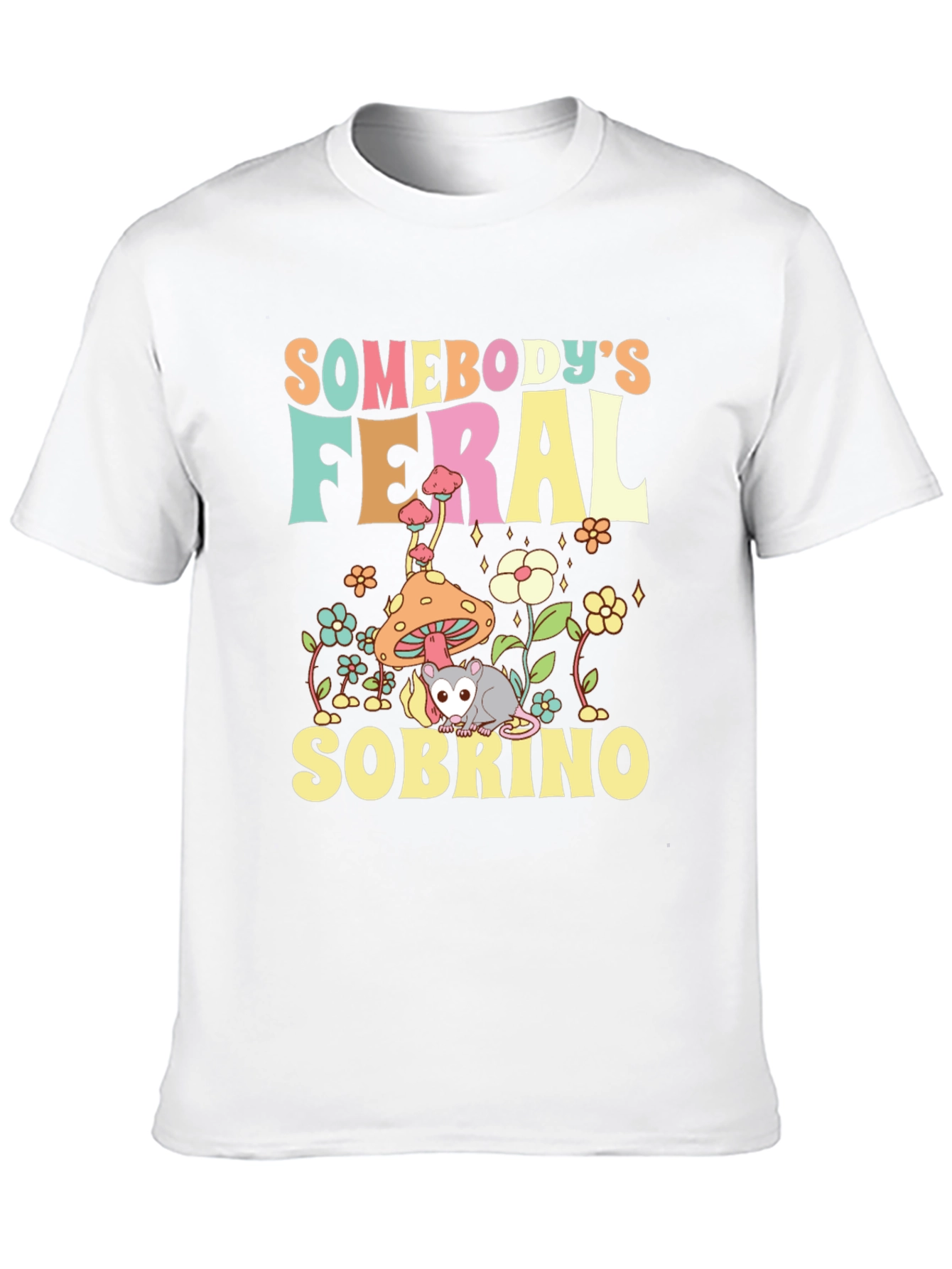 Feral Sobrino Graphic Tee - Unique Possum Design