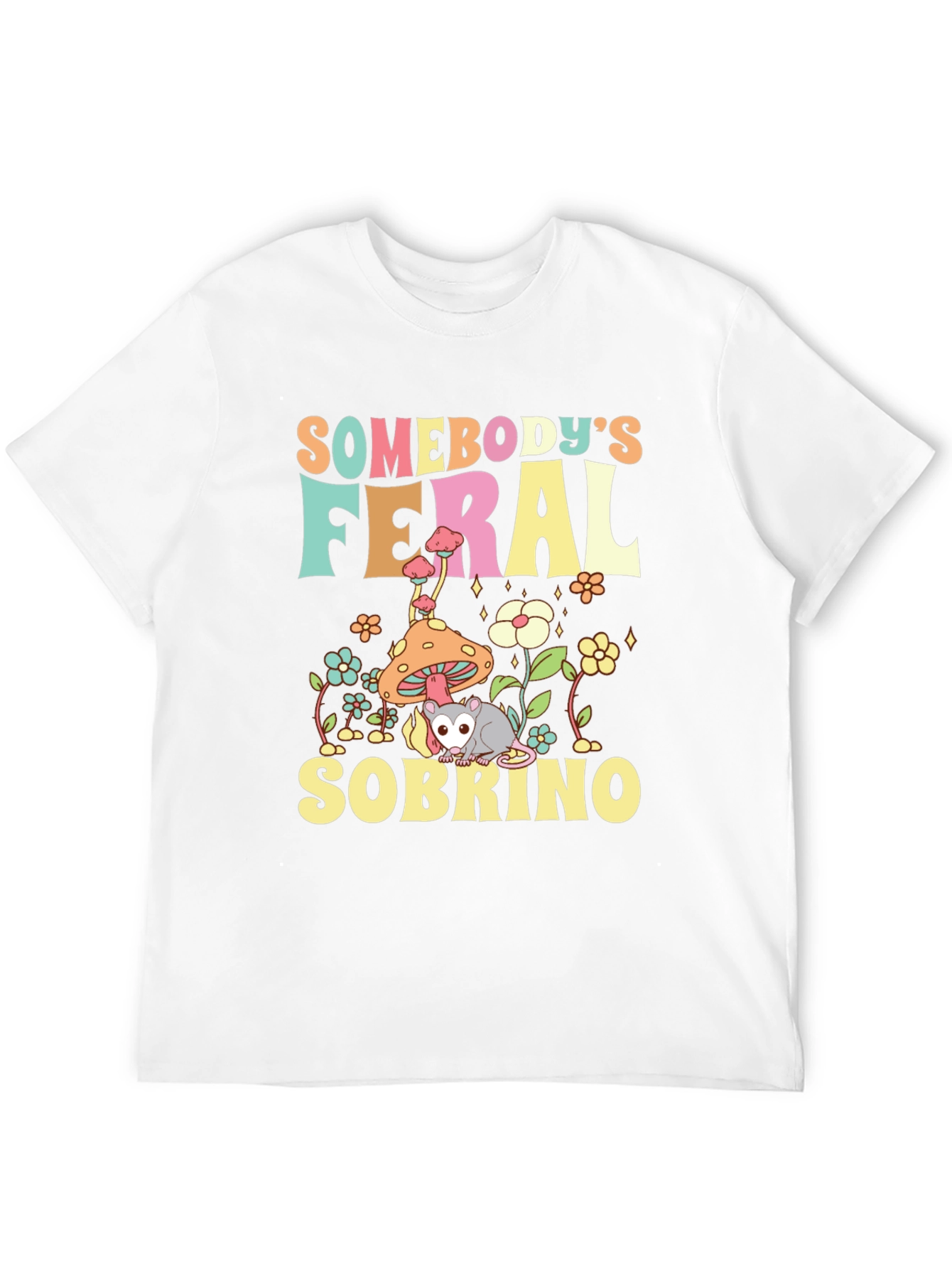 Feral Sobrino Graphic Tee - Unique Possum Design