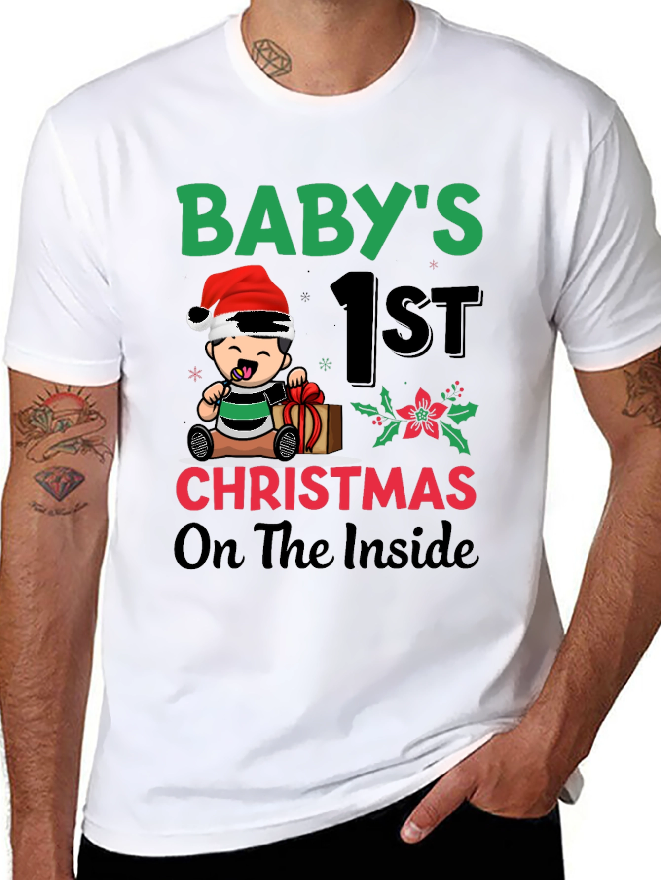 Babys 1st Christmas On The Inside T-Shirt