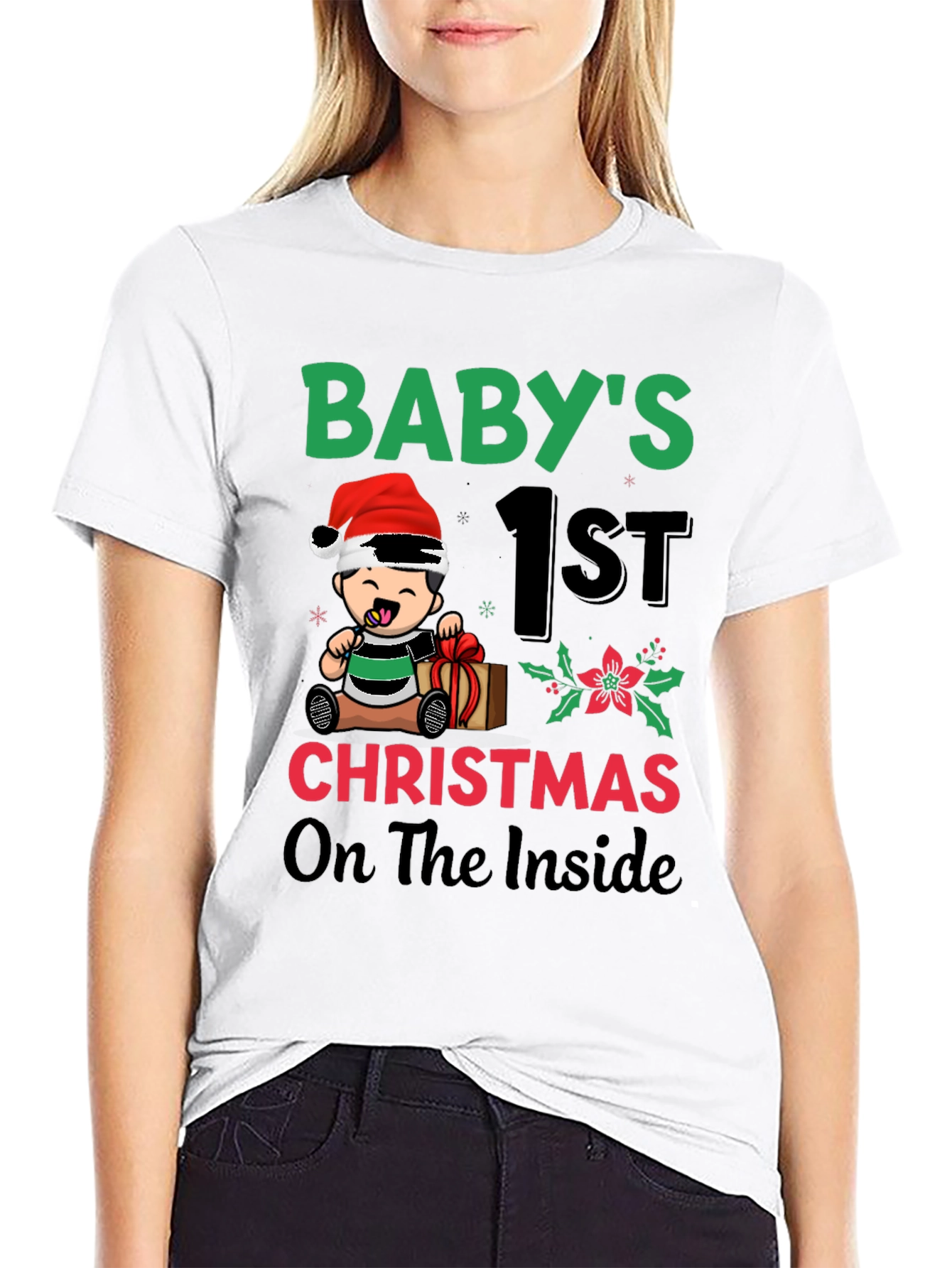 Babys 1st Christmas On The Inside T-Shirt