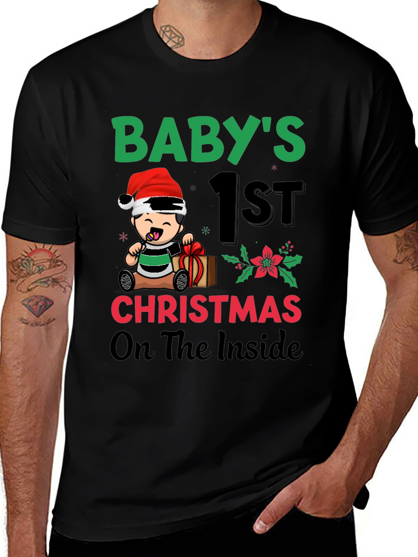 Babys 1st Christmas On The Inside T-Shirt