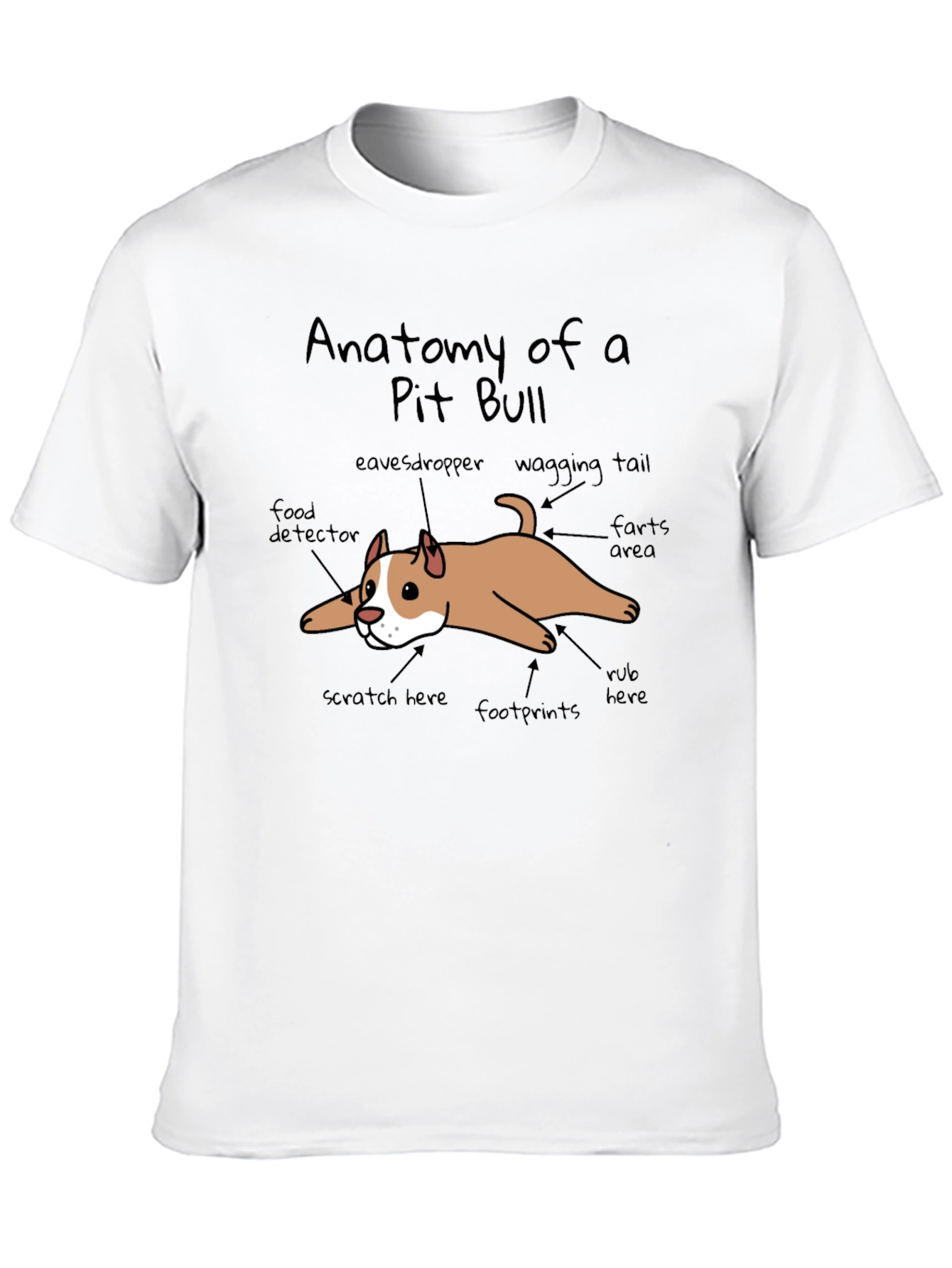 Anatomy of a Pit Bull T-Shirt Funny Dog Tee