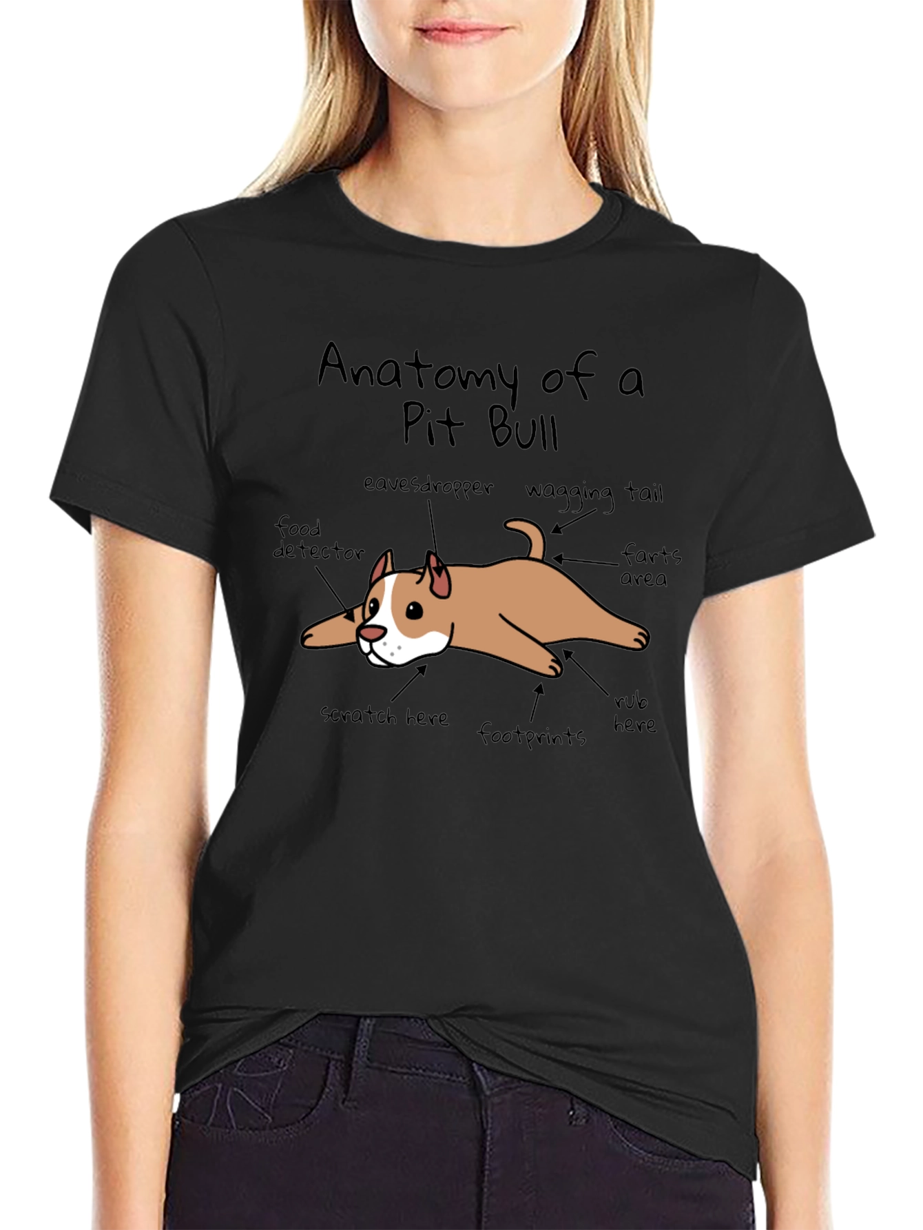 Anatomy of a Pit Bull T-Shirt Funny Dog Tee