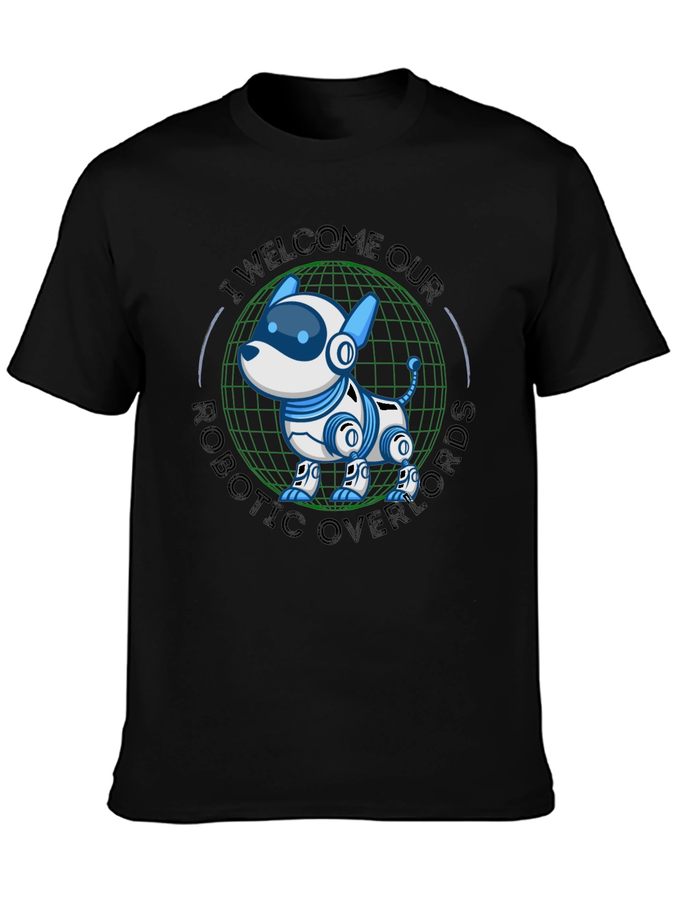 Robotic Dog Overlords T-Shirt - Geeky Sci-Fi Tee