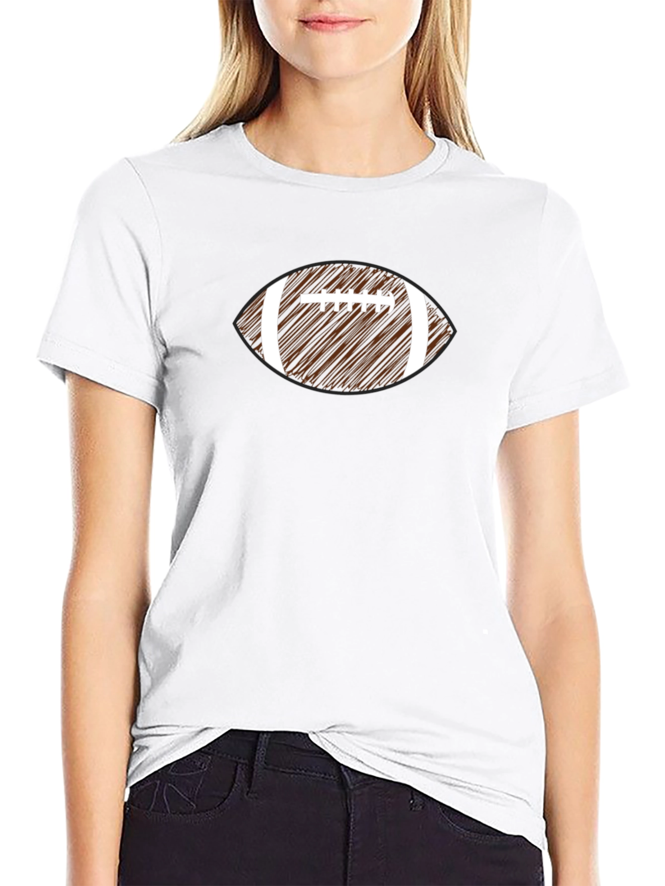 Football Graphic Tee - Black Casual Wear