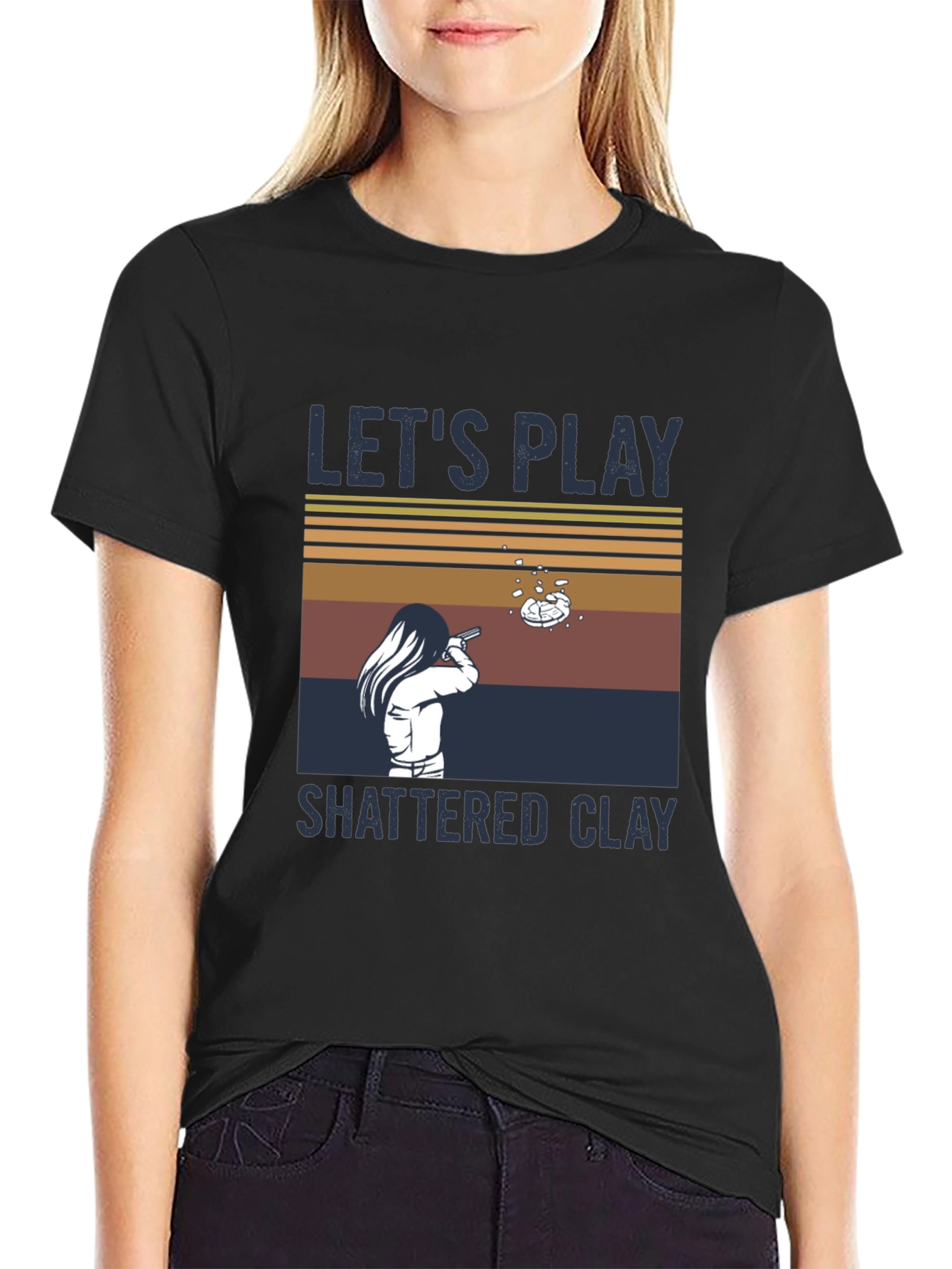 Lets Play Shattered Clay Graphic Tee