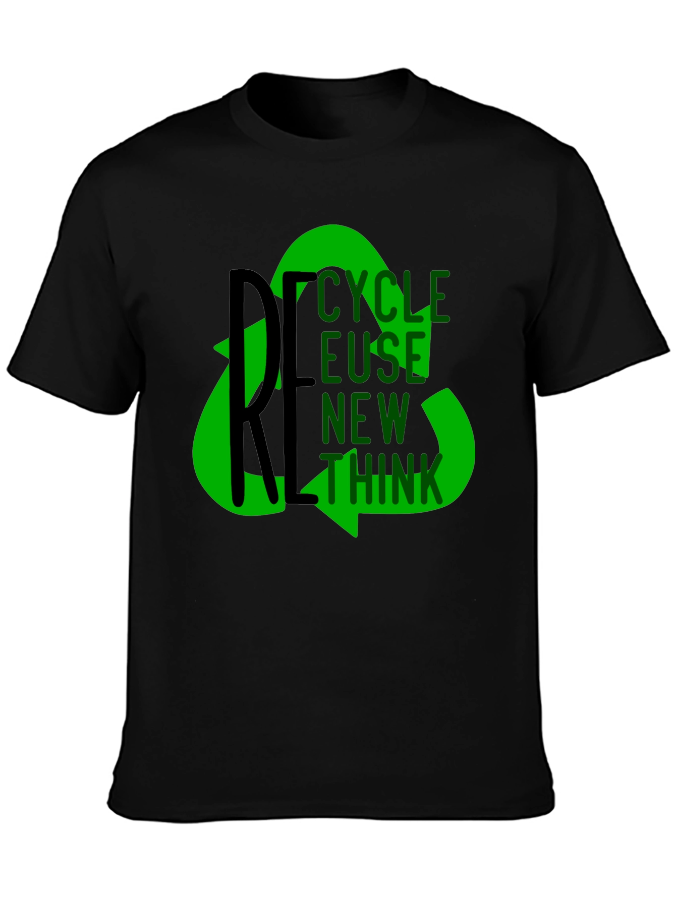 Eco-Friendly Graphic Tee: Recycle Reuse Rethink