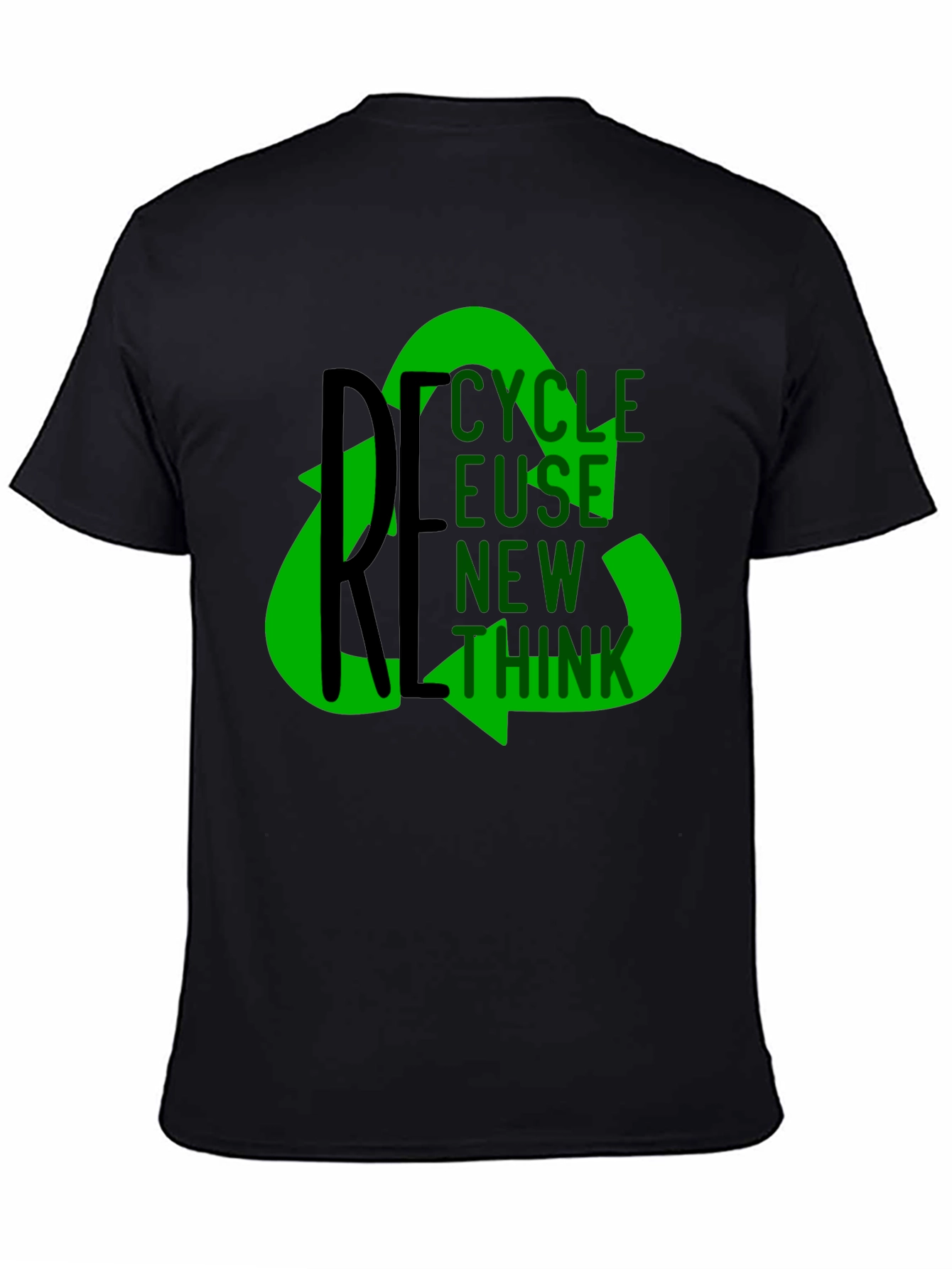 Eco-Friendly Graphic Tee: Recycle Reuse Rethink