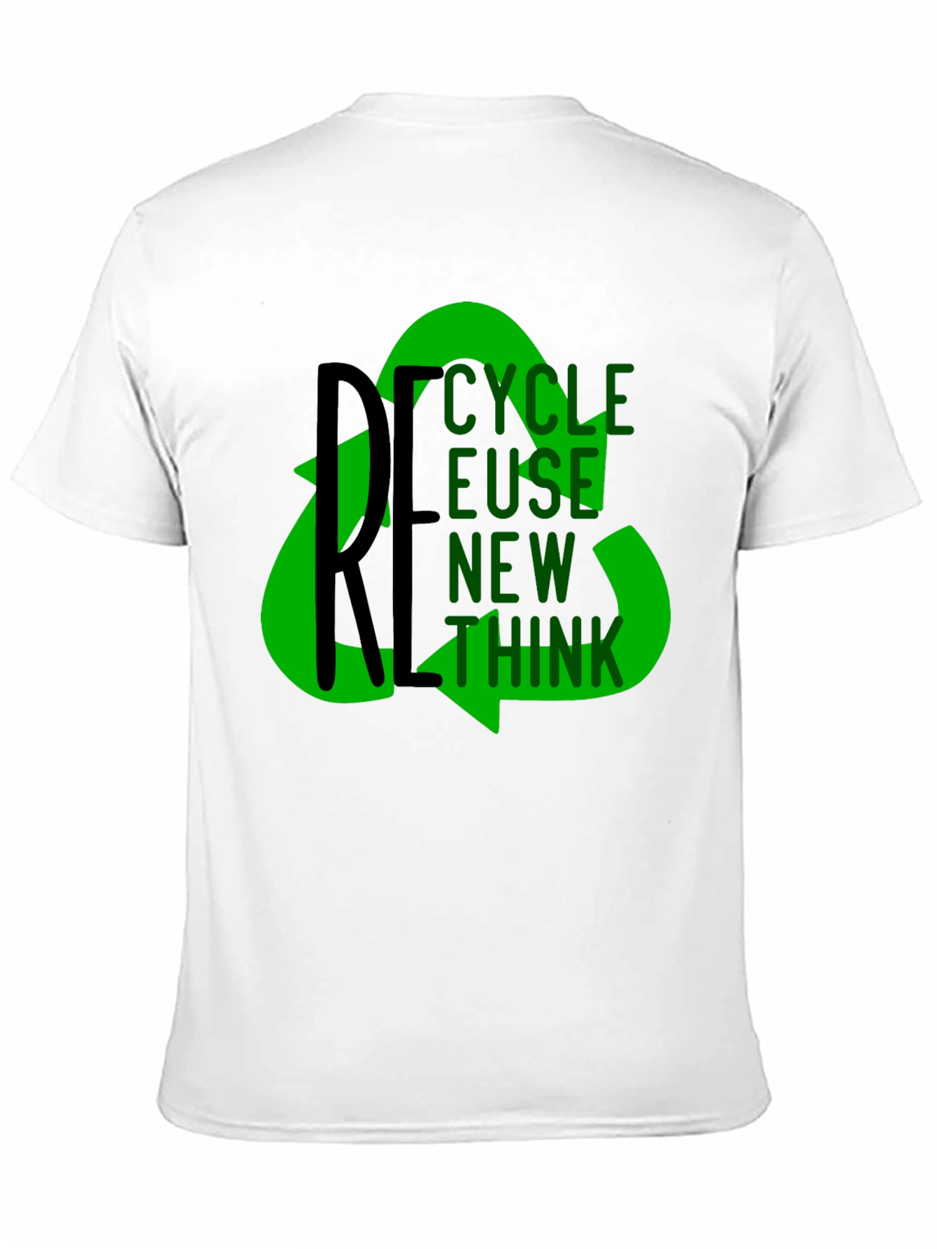 Eco-Friendly Graphic Tee: Recycle Reuse Rethink