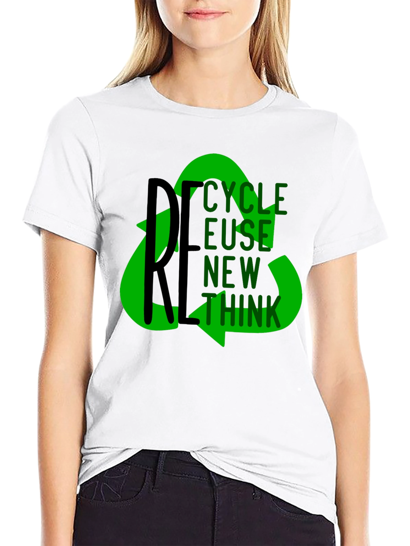 Eco-Friendly Graphic Tee: Recycle Reuse Rethink