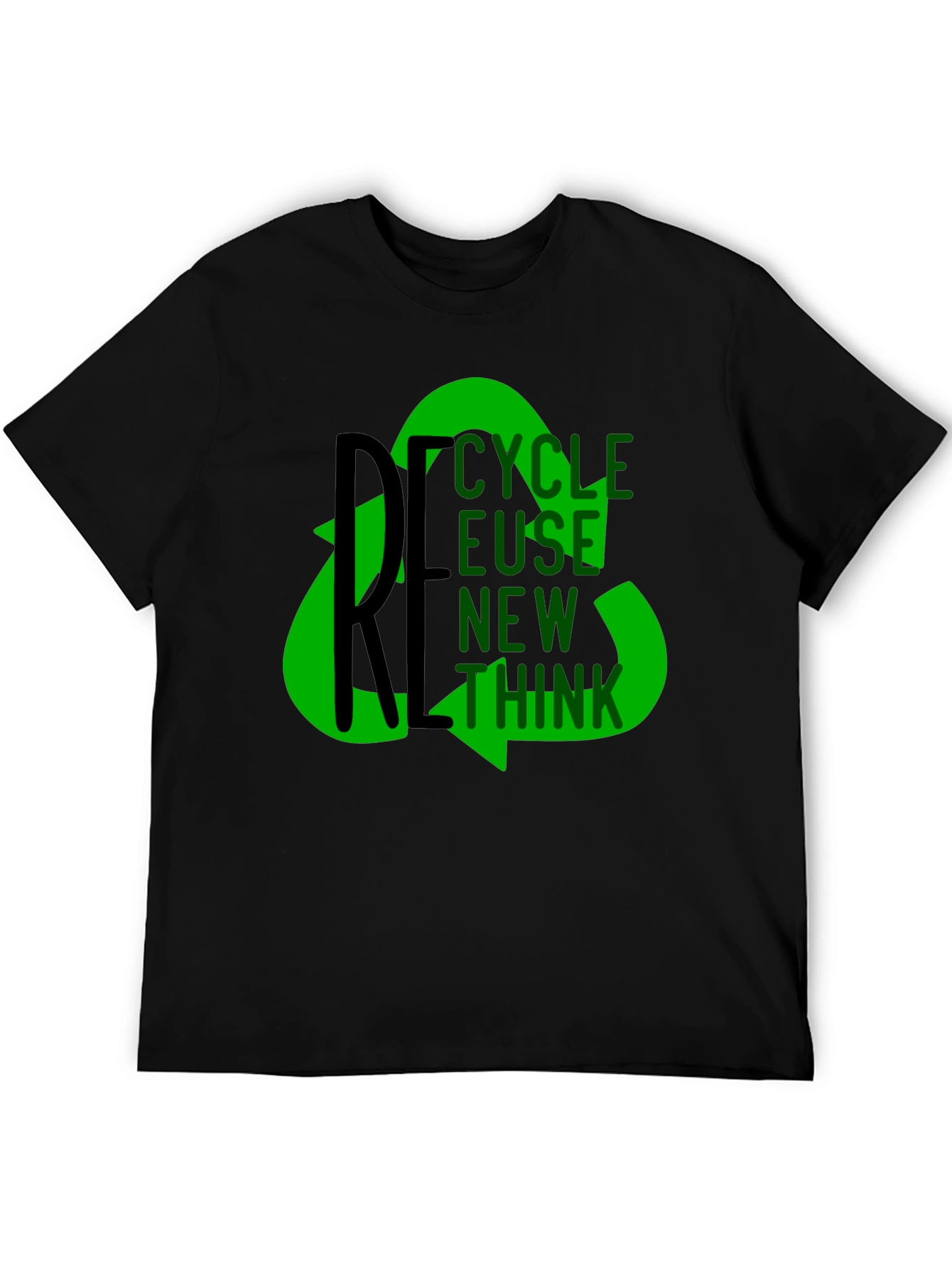 Eco-Friendly Graphic Tee: Recycle Reuse Rethink