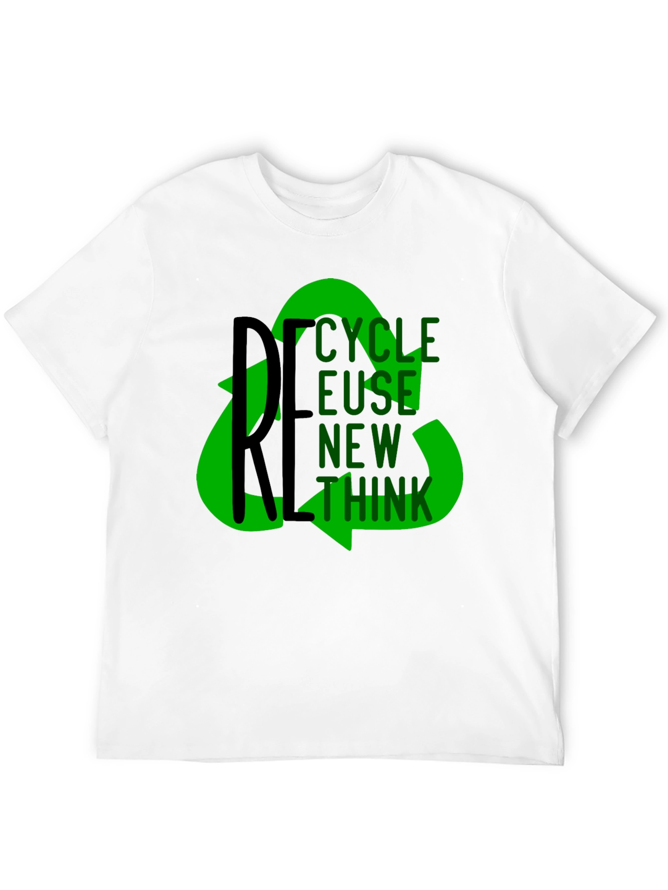 Eco-Friendly Graphic Tee: Recycle Reuse Rethink