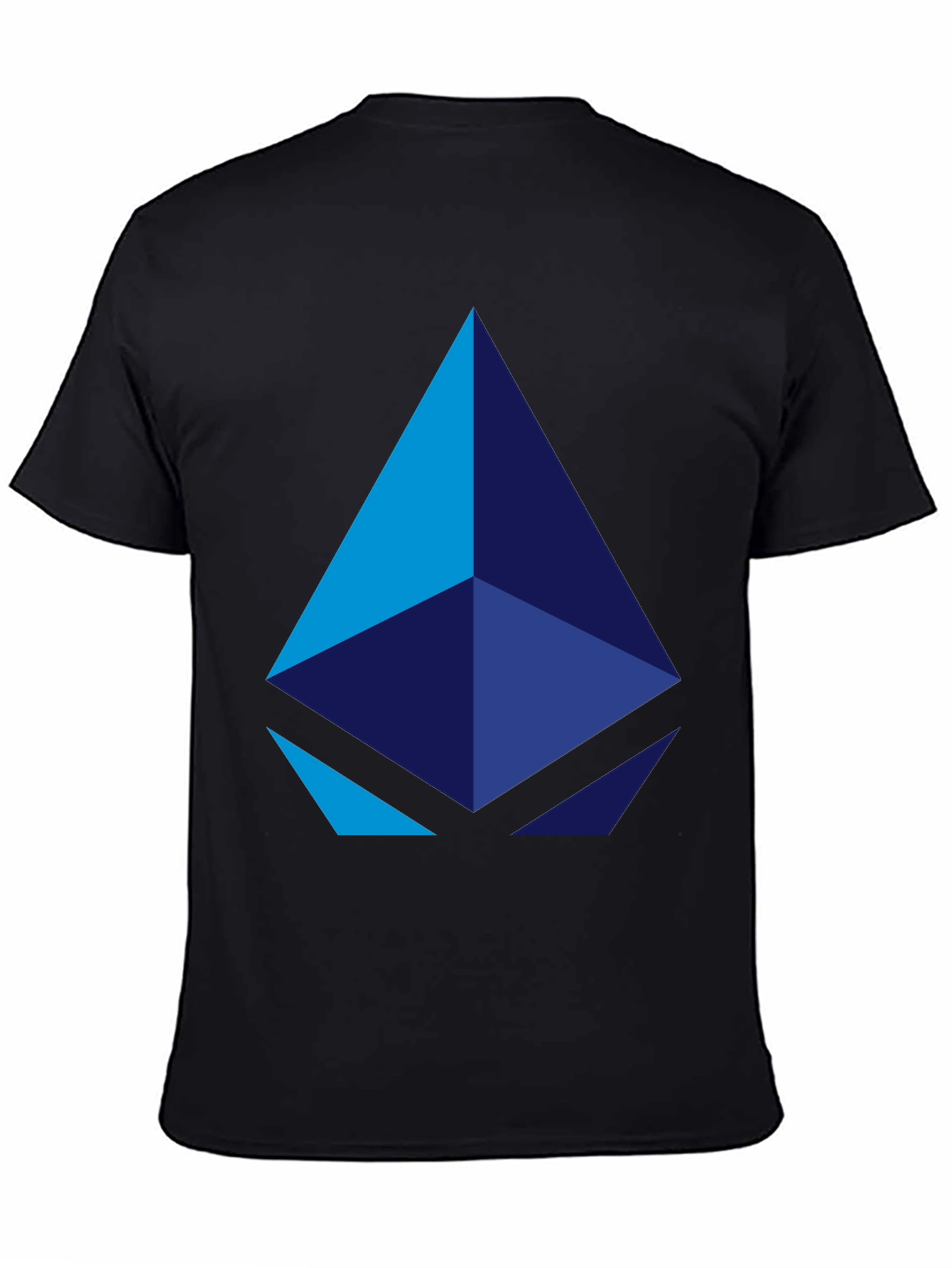 Geometric Pyramid Graphic Black T-Shirt