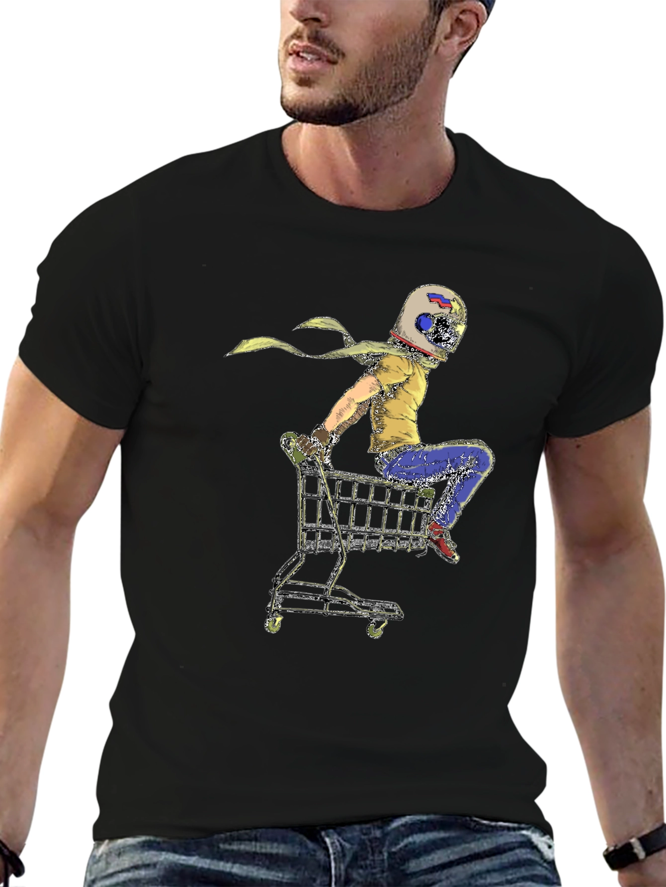Helmet Rider Shopping Cart T-Shirt