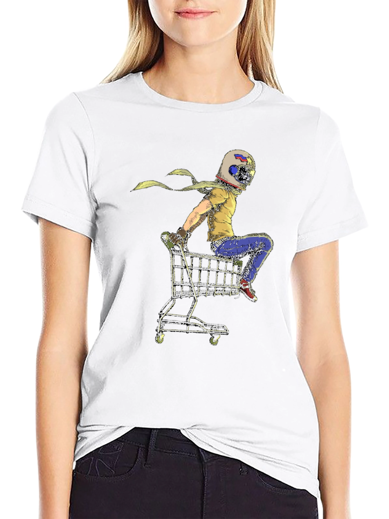 Helmet Rider Shopping Cart T-Shirt