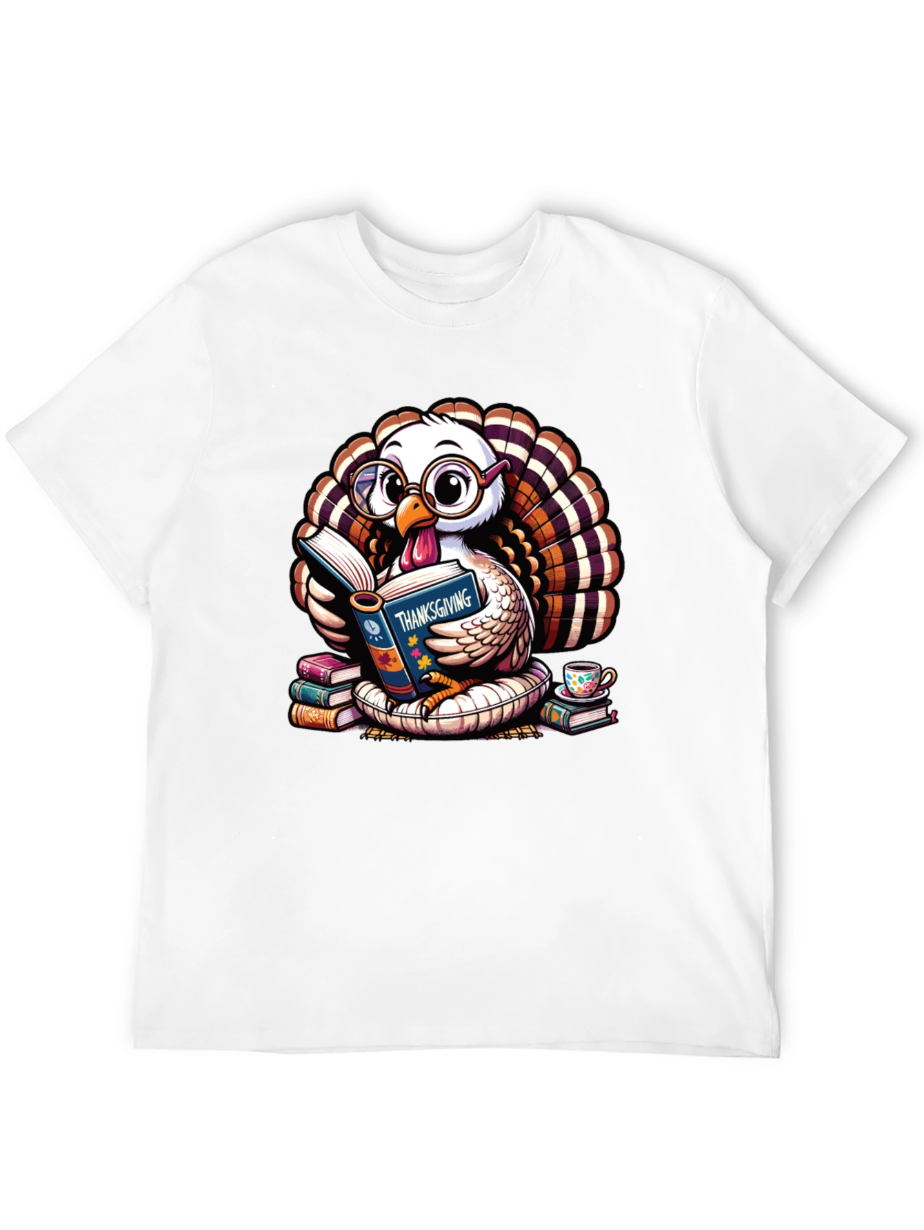 Thanksgiving Turkey Reading T-Shirt