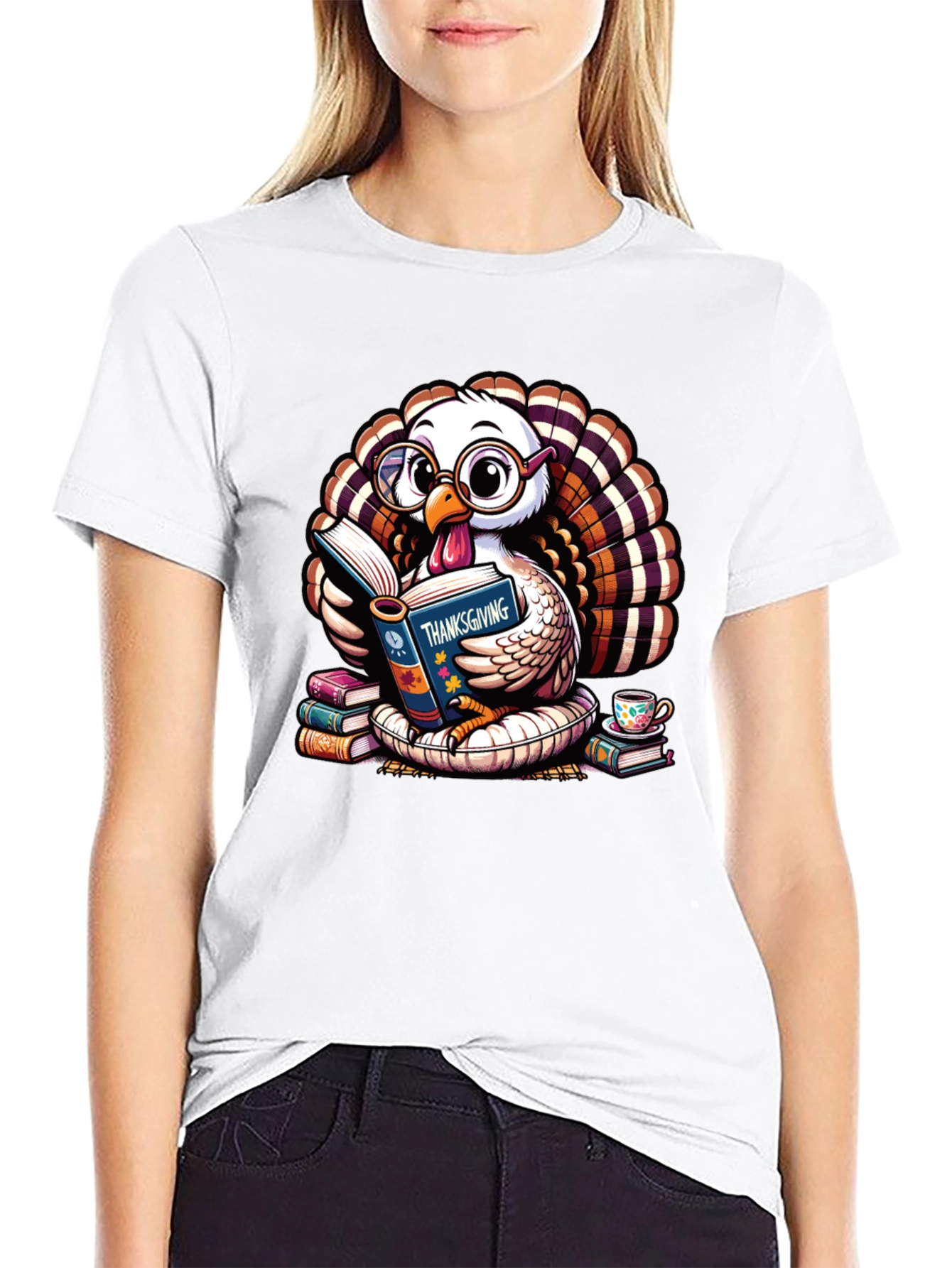 Thanksgiving Turkey Reading T-Shirt