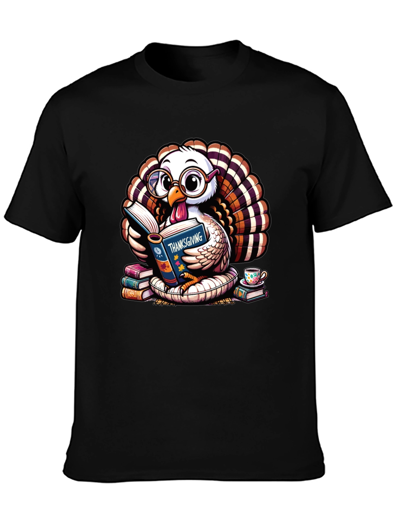 Thanksgiving Turkey Reading T-Shirt