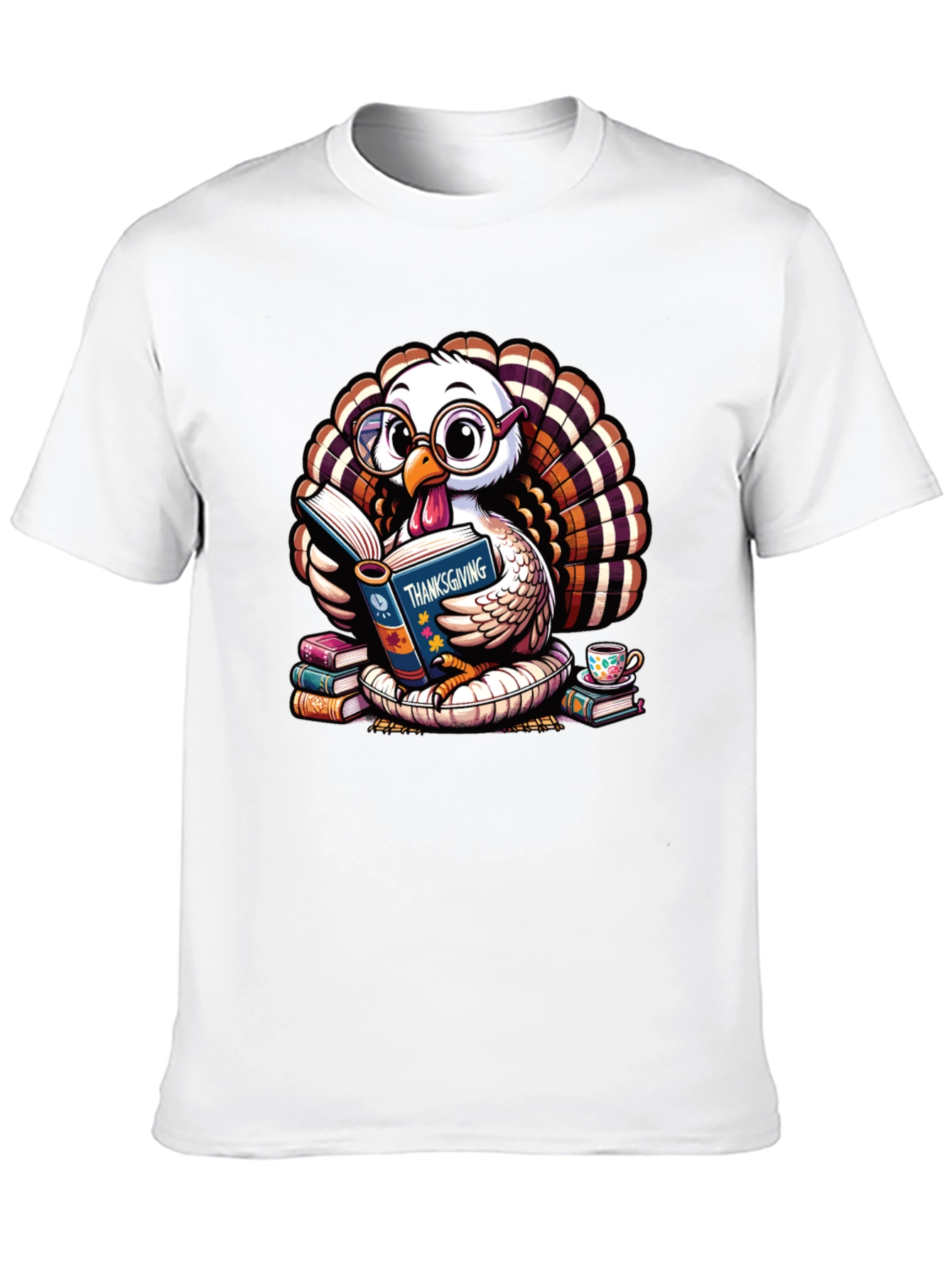Thanksgiving Turkey Reading T-Shirt