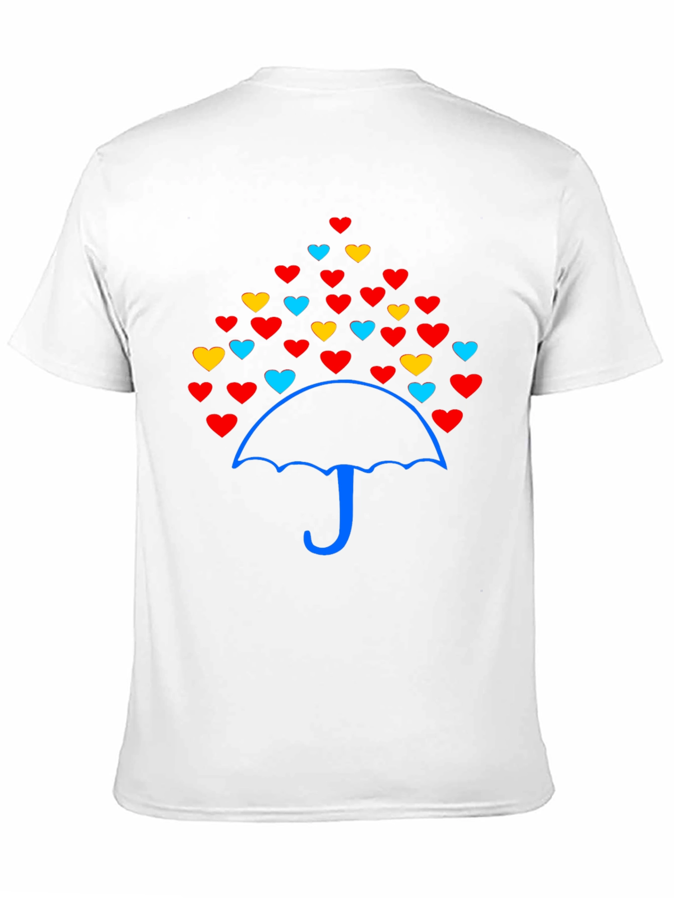 Heart Umbrella Graphic Tee - Stylish & Unique Design