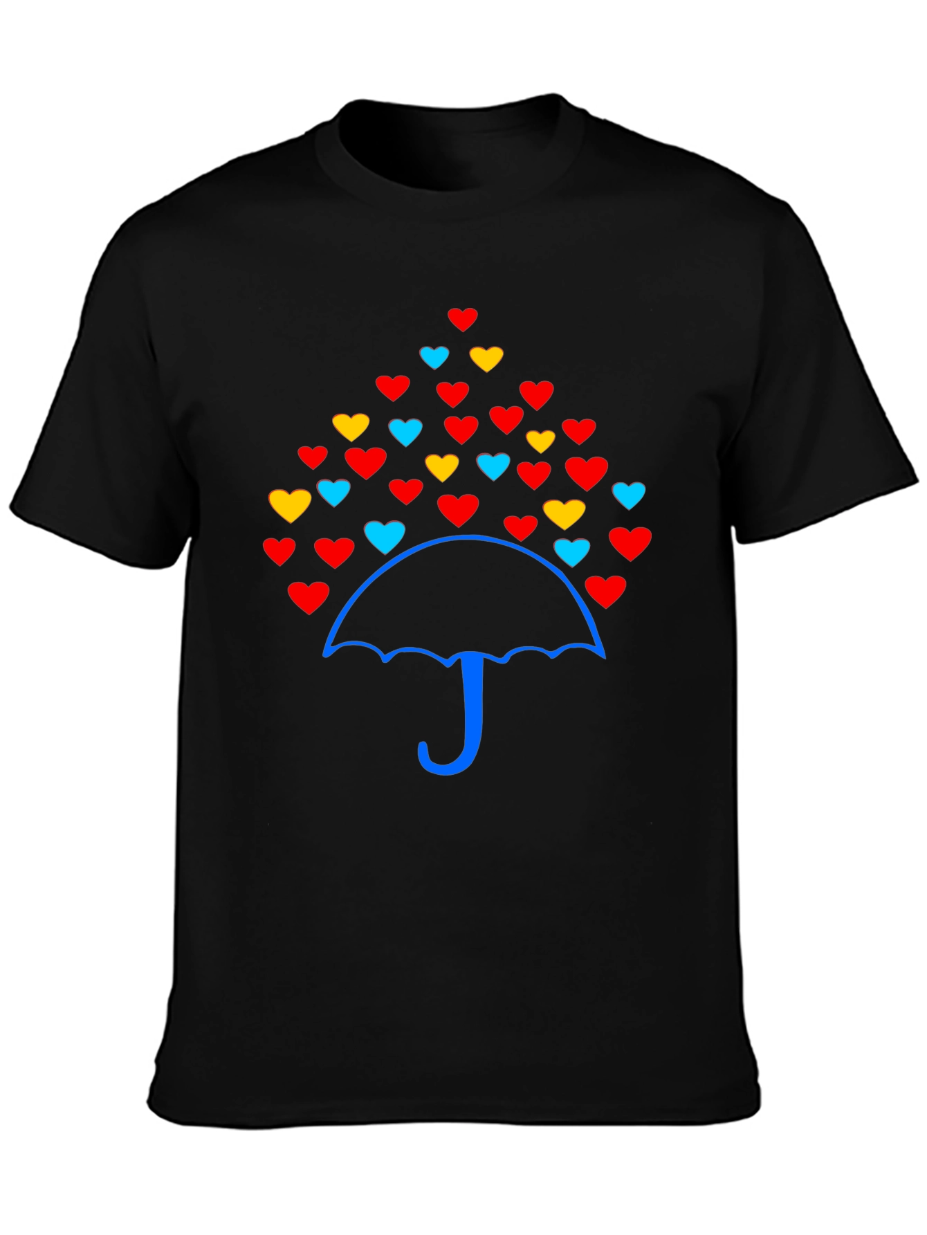 Heart Umbrella Graphic Tee - Stylish & Unique Design