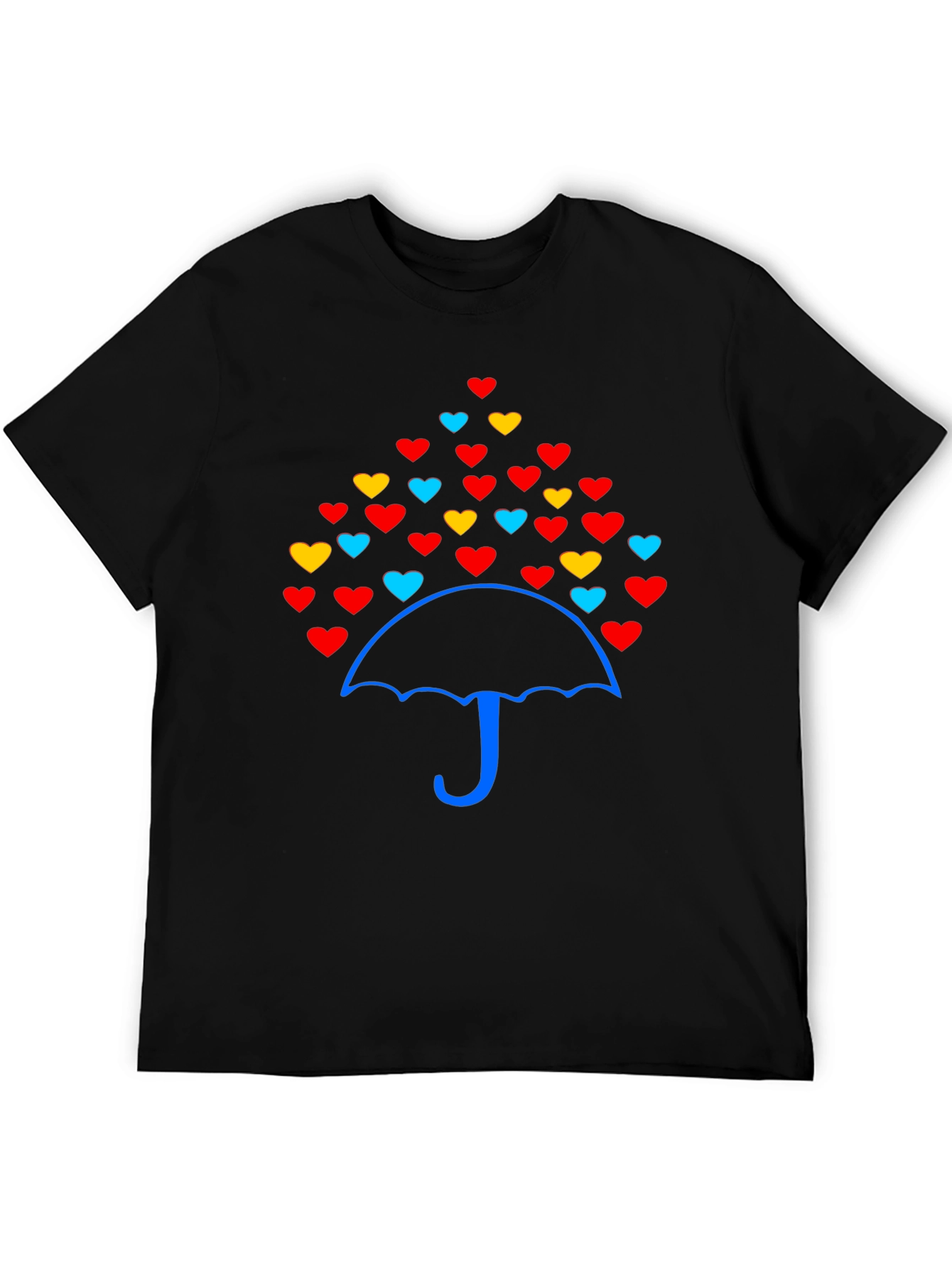 Heart Umbrella Graphic Tee - Stylish & Unique Design
