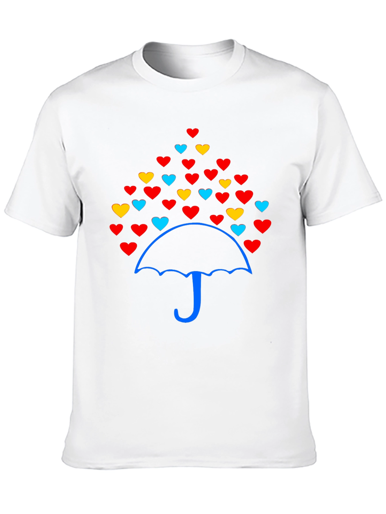 Heart Umbrella Graphic Tee - Stylish & Unique Design