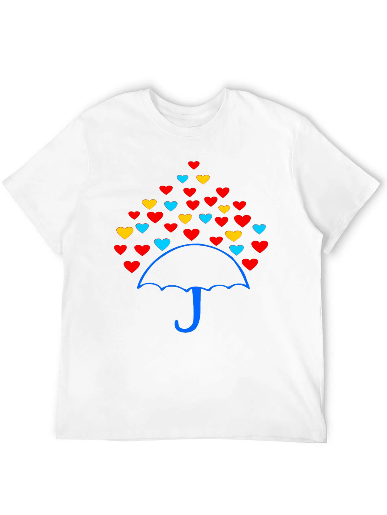 Heart Umbrella Graphic Tee - Stylish & Unique Design