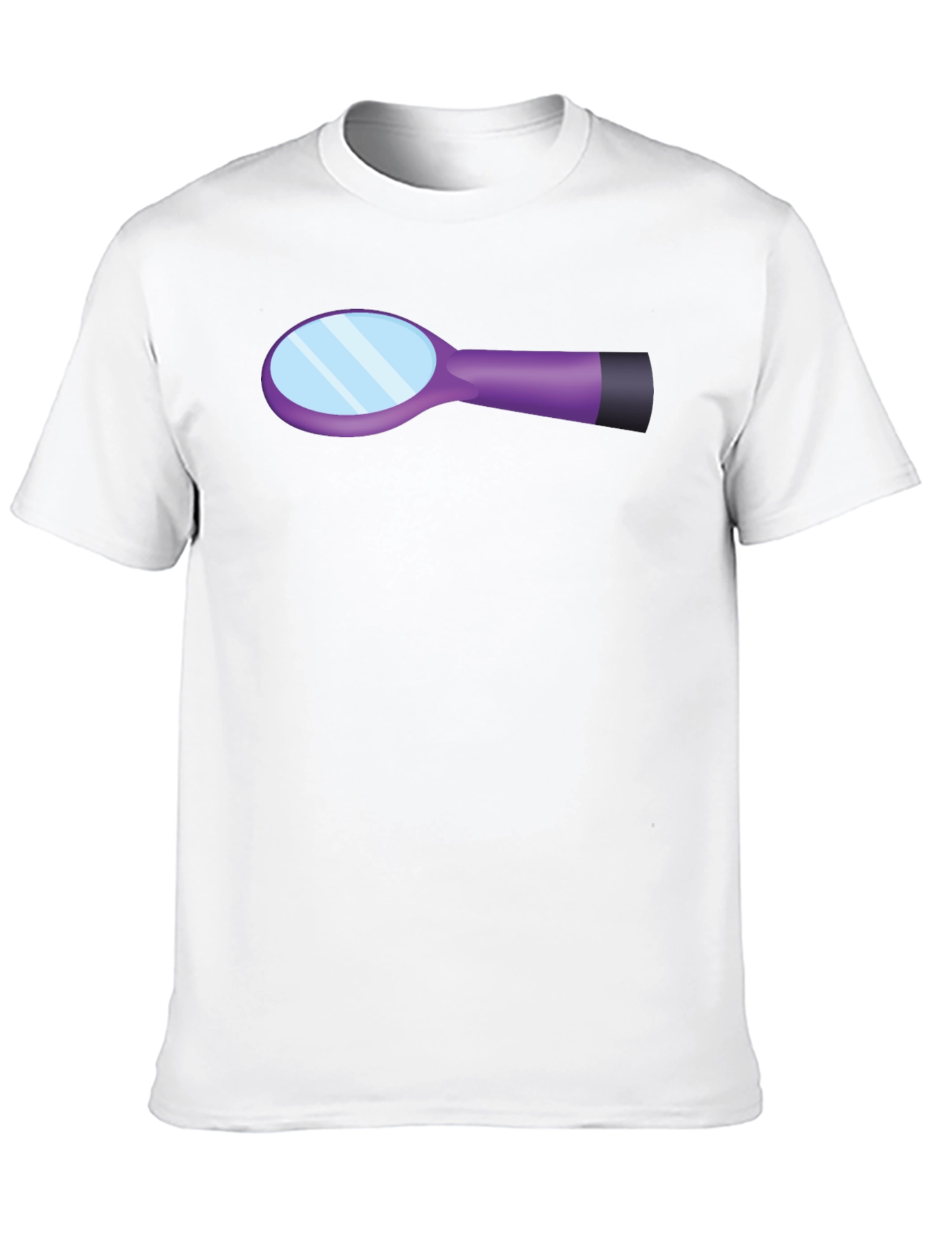 Hairbrush Graphic Black Cotton T-Shirt