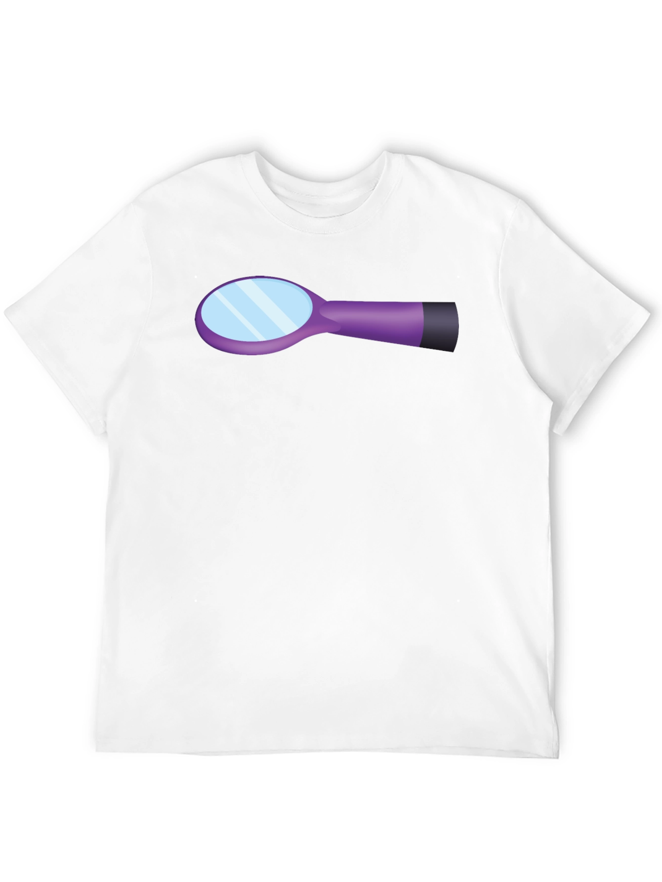 Hairbrush Graphic Black Cotton T-Shirt