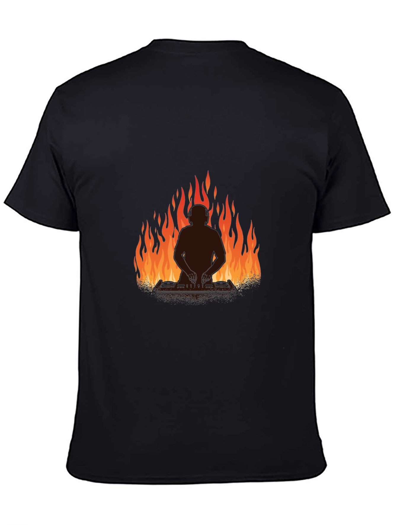 Fiery Silhouette Tee - Bold Graphic Print Shirt