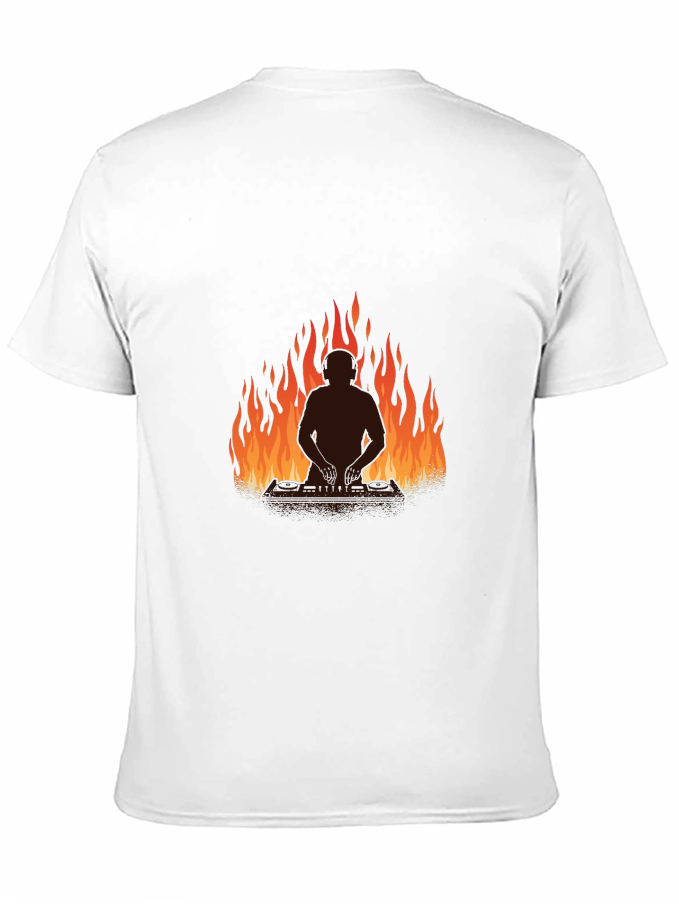 Fiery Silhouette Tee - Bold Graphic Print Shirt