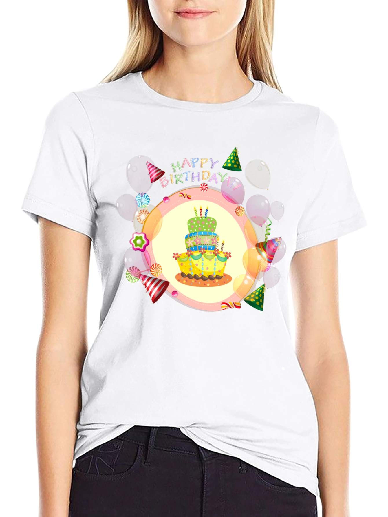 Happy Birthday T-Shirt | Birthday Cake Design