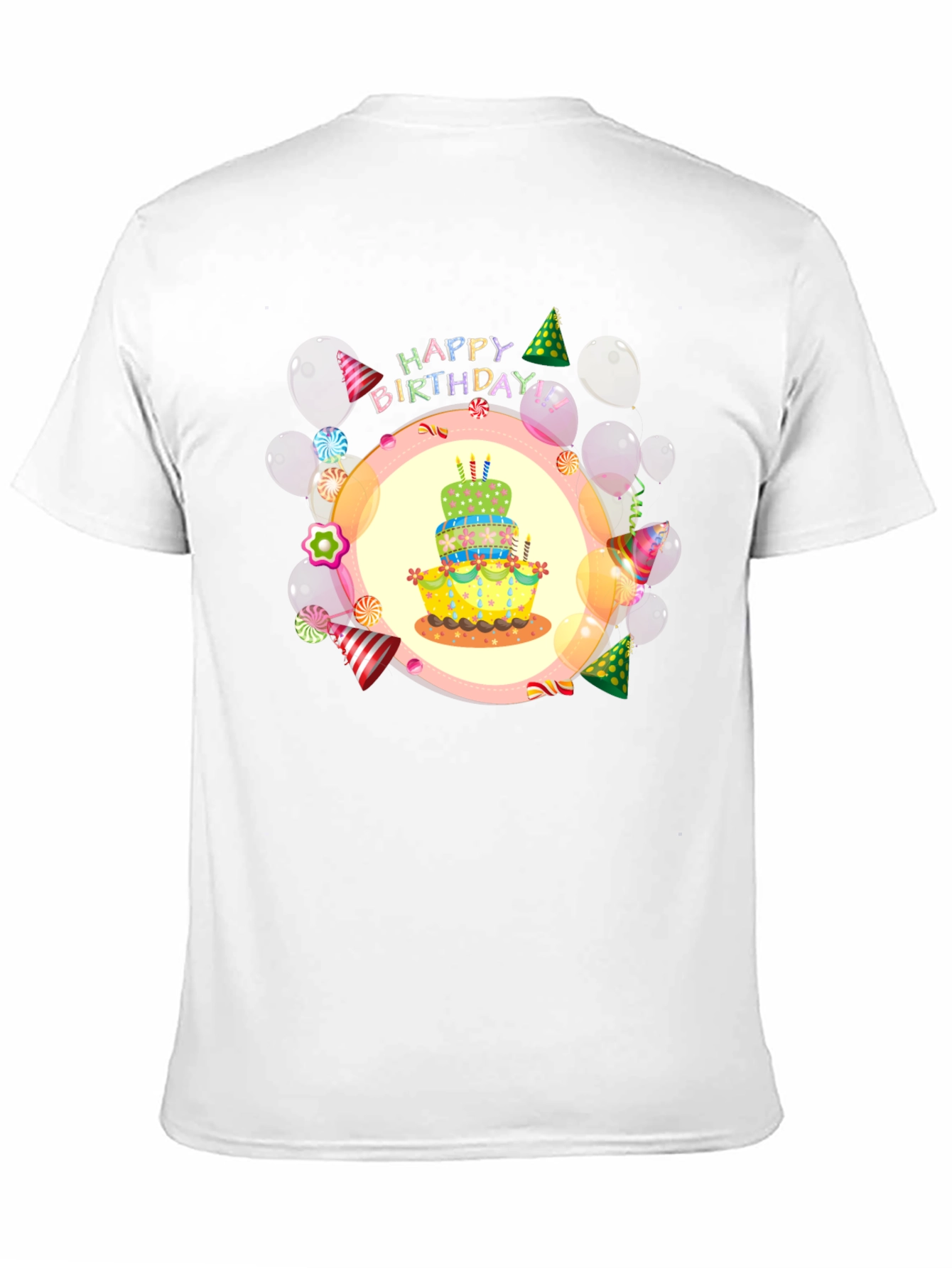 Happy Birthday T-Shirt | Birthday Cake Design