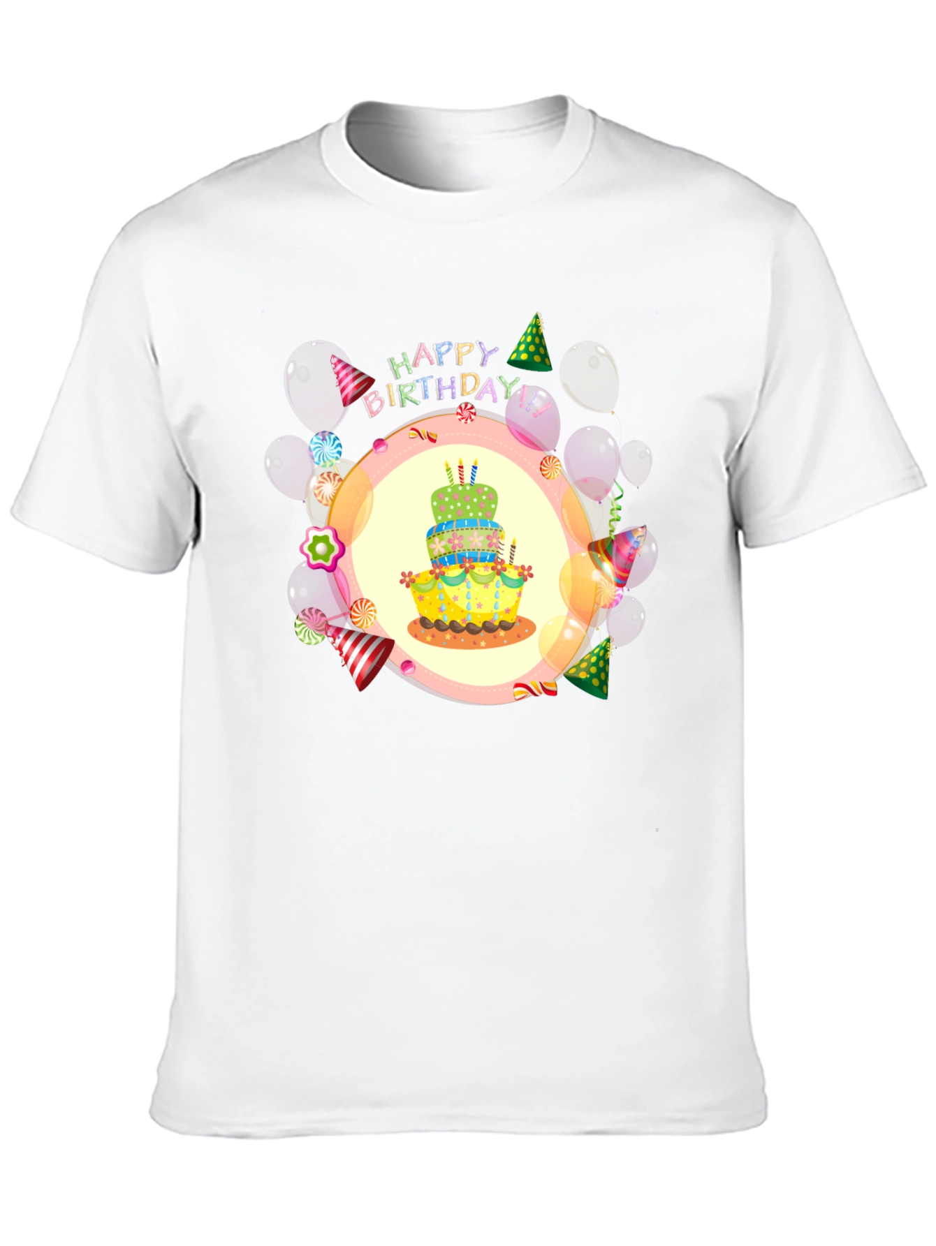 Happy Birthday T-Shirt | Birthday Cake Design